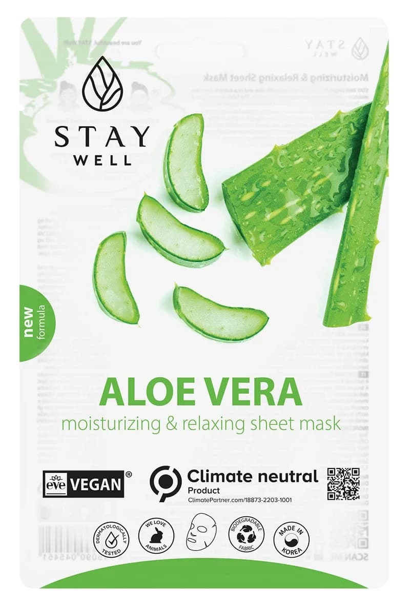 Stay Well Vegan Sheet Mask Aloe 1 st från Stay Well – köp hos Apotek Hjärtat