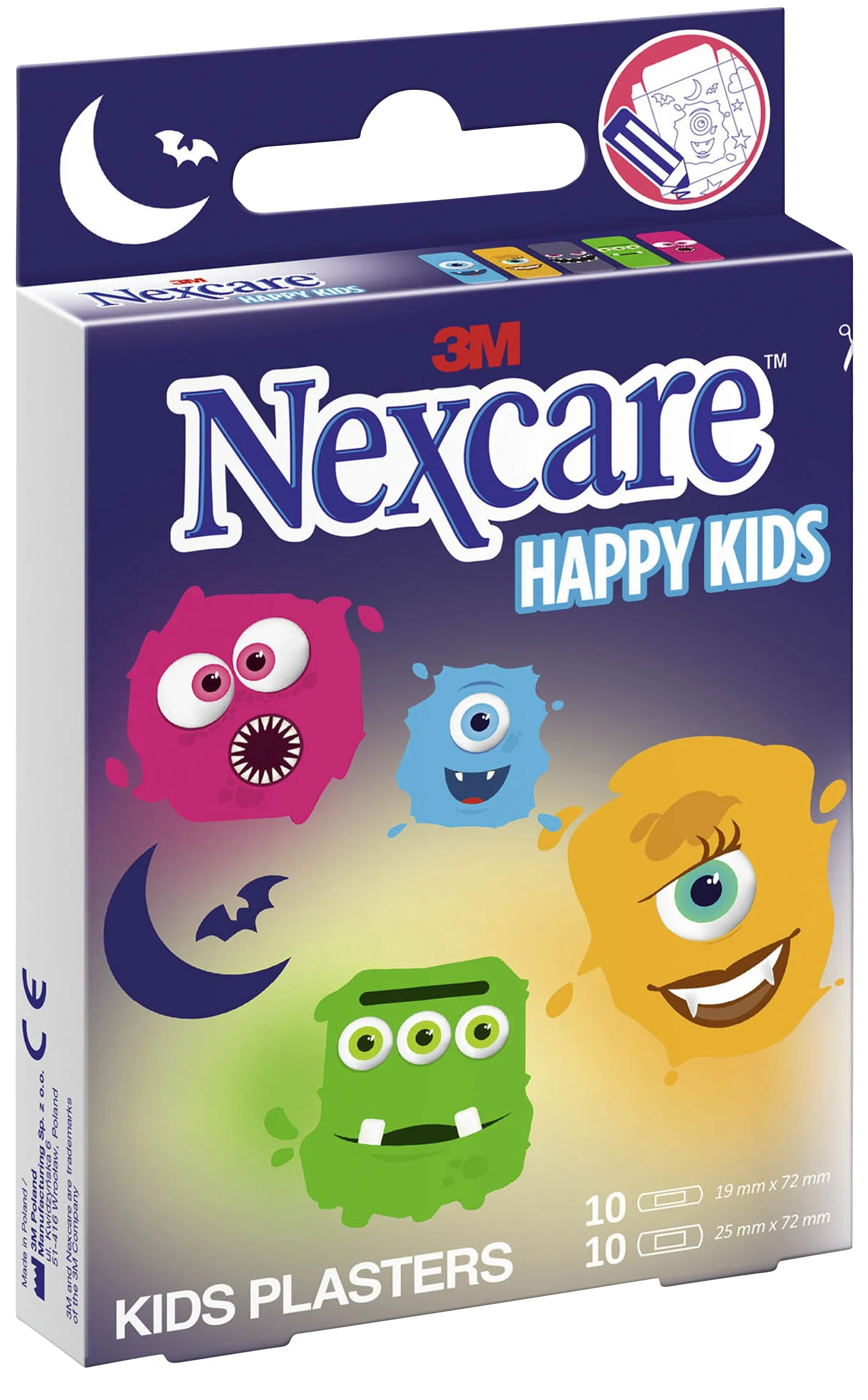Nexcare Happy Kids Plåster 20 st Monster från Nexcare – köp hos Apotek Hjärtat