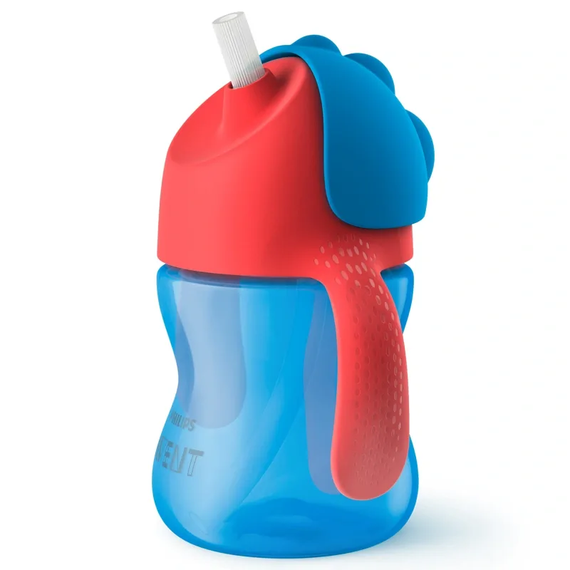 Philips Avent Sugrörsmugg Bendy 200 ml 9 mån+ Blå/Röd från Philips Avent – köp hos Apotek Hjärtat