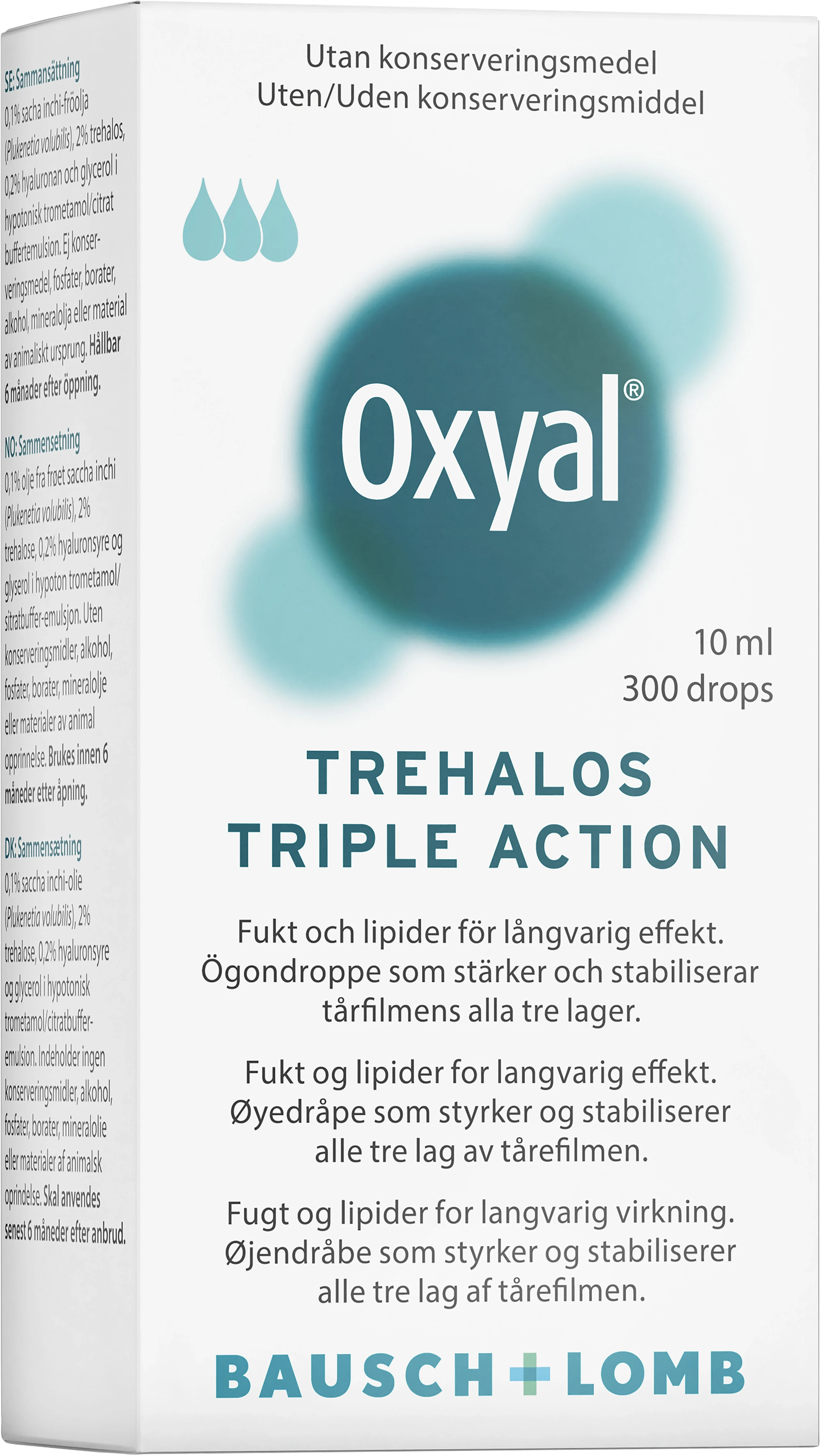 Oxyal Trehalos Triple Action Ögondroppar 10 ml från Oxyal – köp hos Apotek Hjärtat