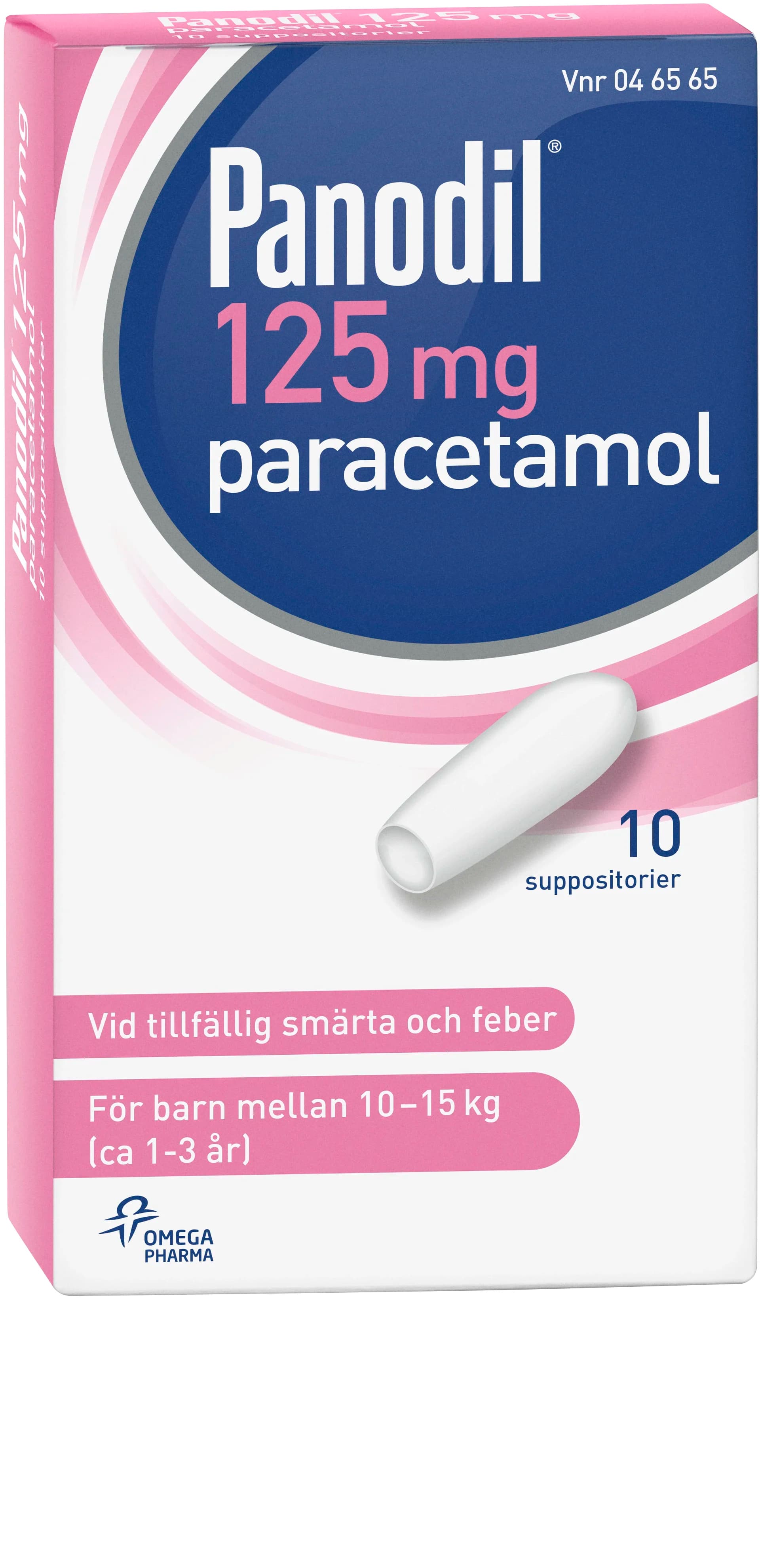 Panodil suppositorium 125 mg 10 st från Panodil – köp hos Apotek Hjärtat