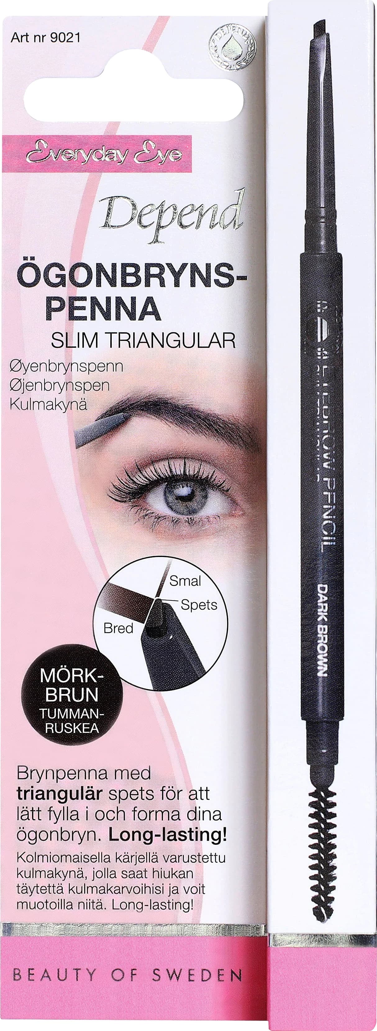 Depend Ögonbrynspenna Slim Triangel Mörkbrun från Depend – köp hos Apotek Hjärtat