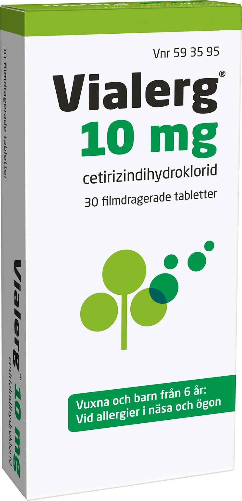 Vialerg filmdragerad tablett 10 mg 30 st från Vialerg – köp hos Apotek Hjärtat