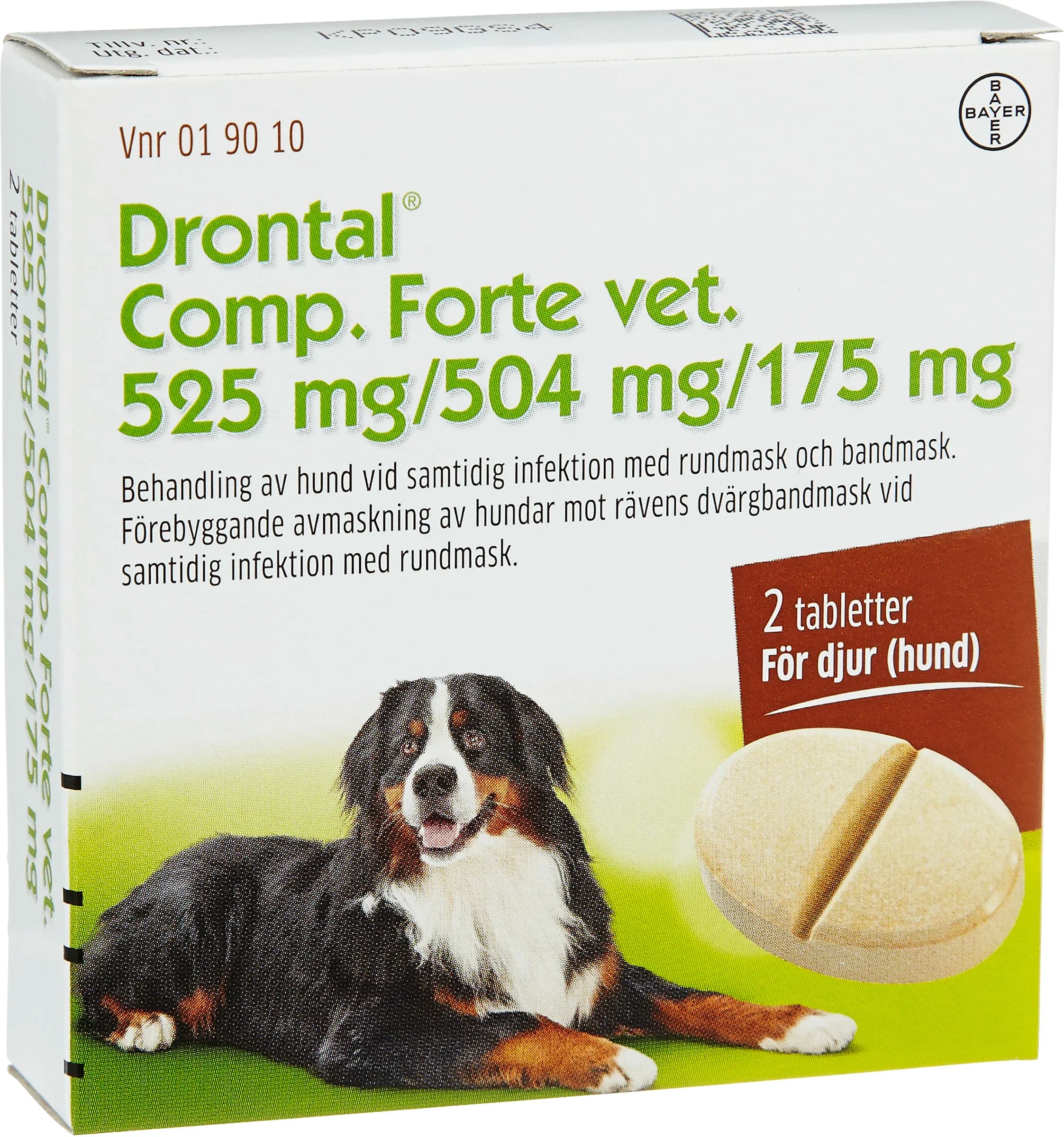 Drontal Comp. Forte vet. tablett 525 mg/504 mg/175 mg 2 st från Drontal – köp hos Apotek Hjärtat