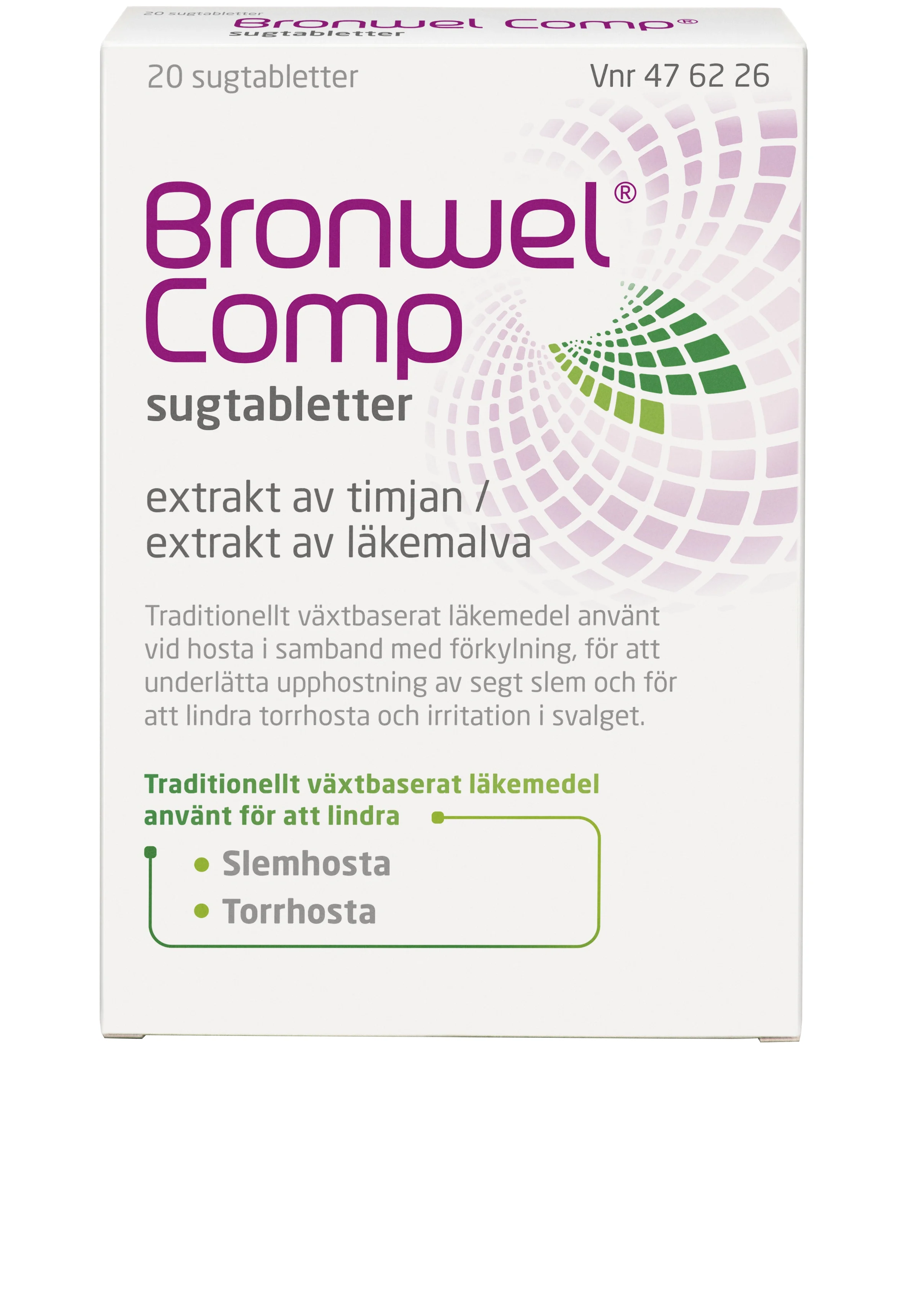 Bronwel Comp Sugtabletter 20 st från Bronwel – köp hos Apotek Hjärtat