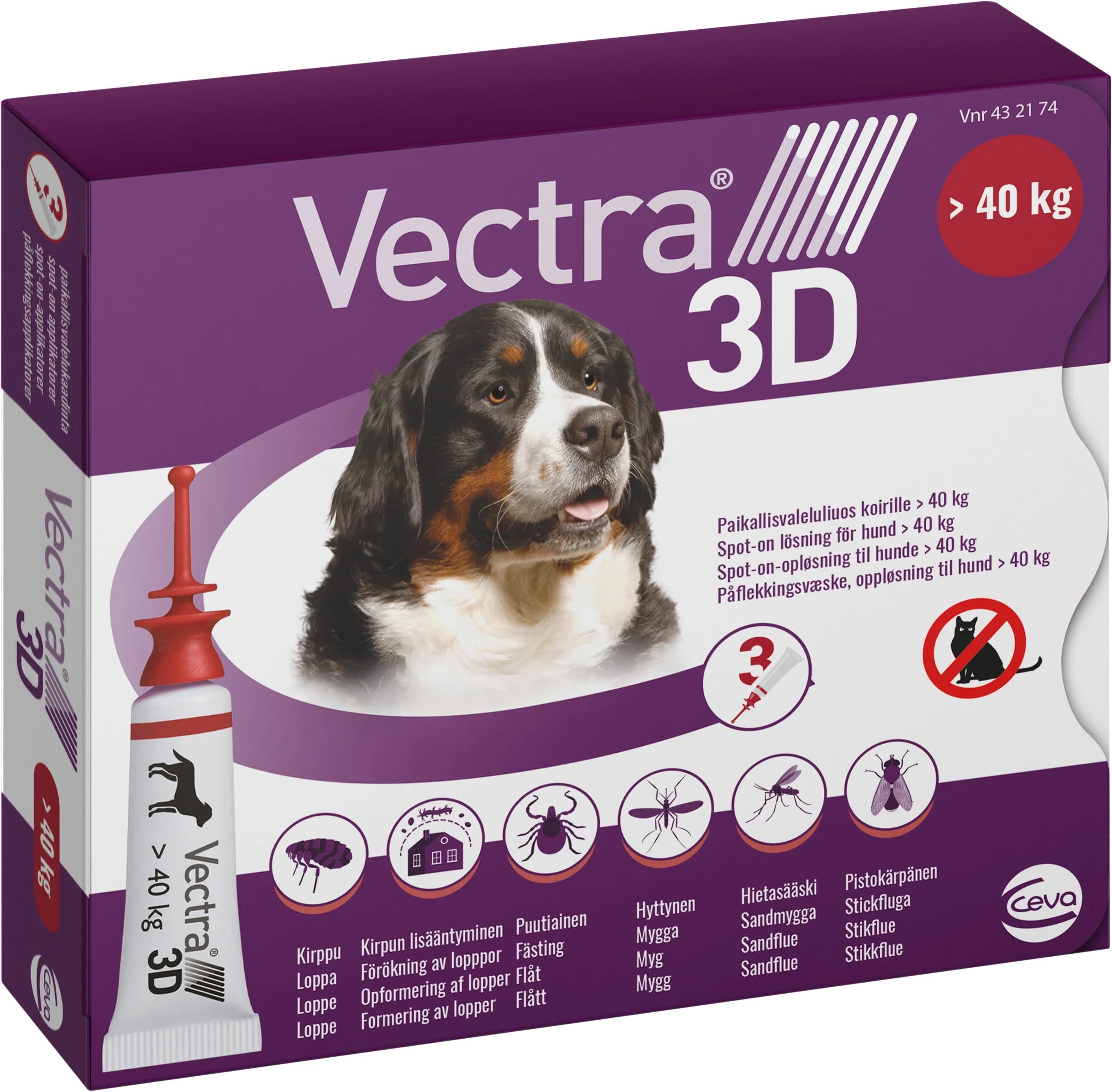 Vectra 3D för hund >40 kg Spot-on lösning Pipett, 3st (3x8ml) från Vectra 3D – köp hos Apotek Hjärtat