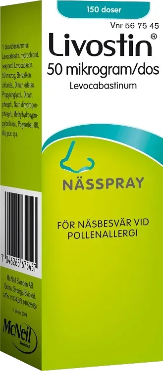 Livostin Nässpray 50 µg/dos 15 ml från Livostin – köp hos Apotek Hjärtat