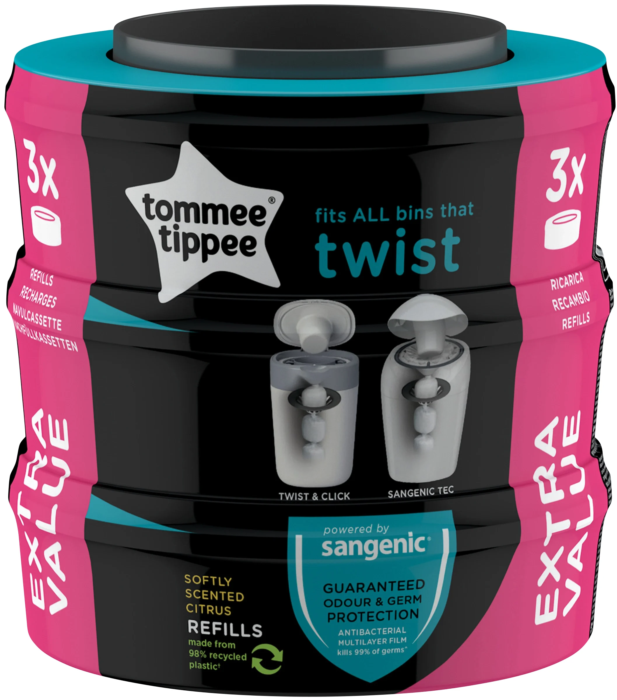 Tommee Tippee Sangenic Twist & Click Refill 3-pack från Tommee Tippee – köp hos Apotek Hjärtat