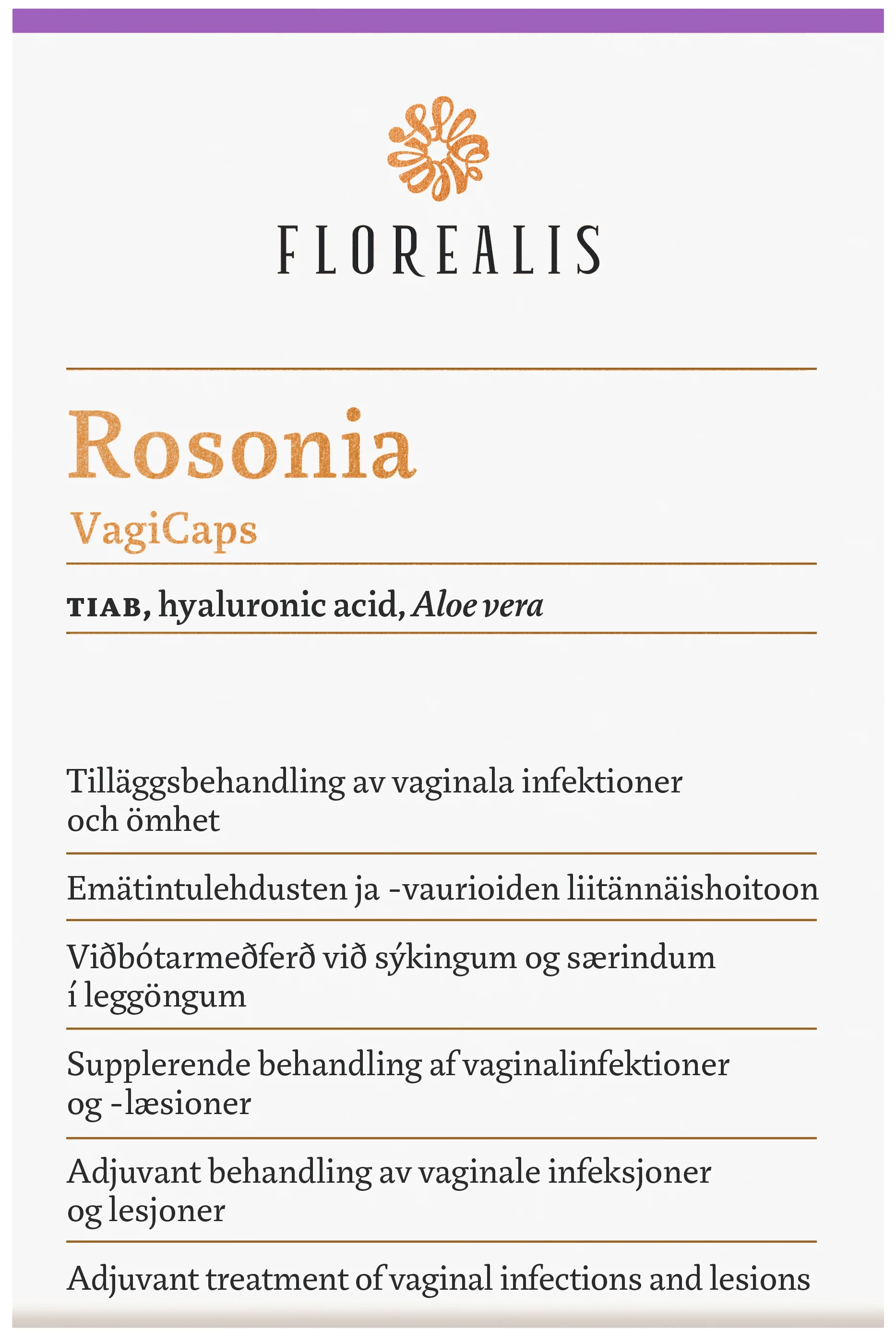 Florealis Rosonia VagiCaps Vaginala kapslar 10 st från Florealis – köp hos Apotek Hjärtat