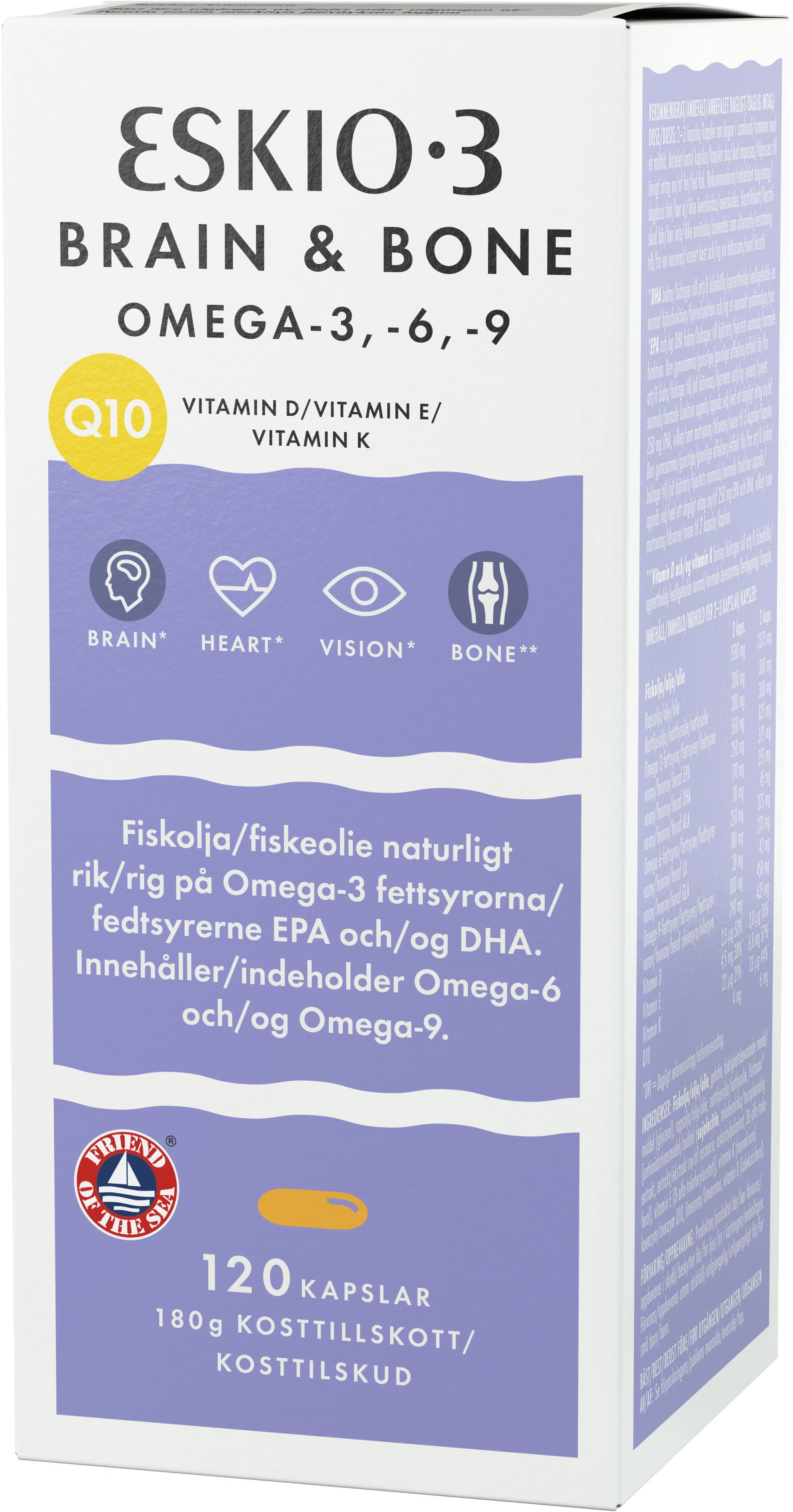 Eskio-3 Brain & Bone Kapsel 120st från Eskio-3 – köp hos Apotek Hjärtat