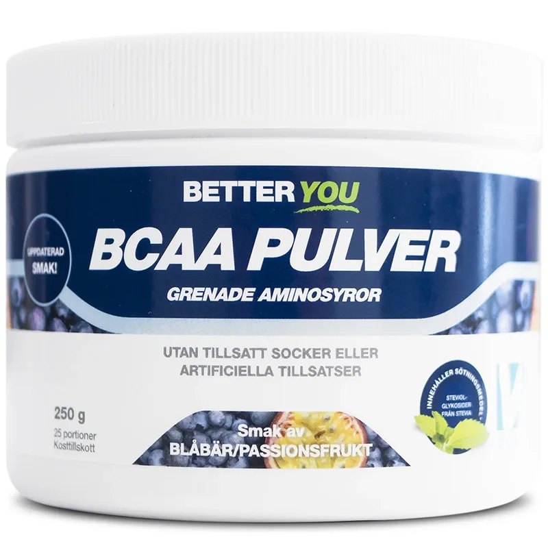Better You Naturligt BCAA Pulver Passion/Blåbär 250 g från Better You – köp hos Apotek Hjärtat