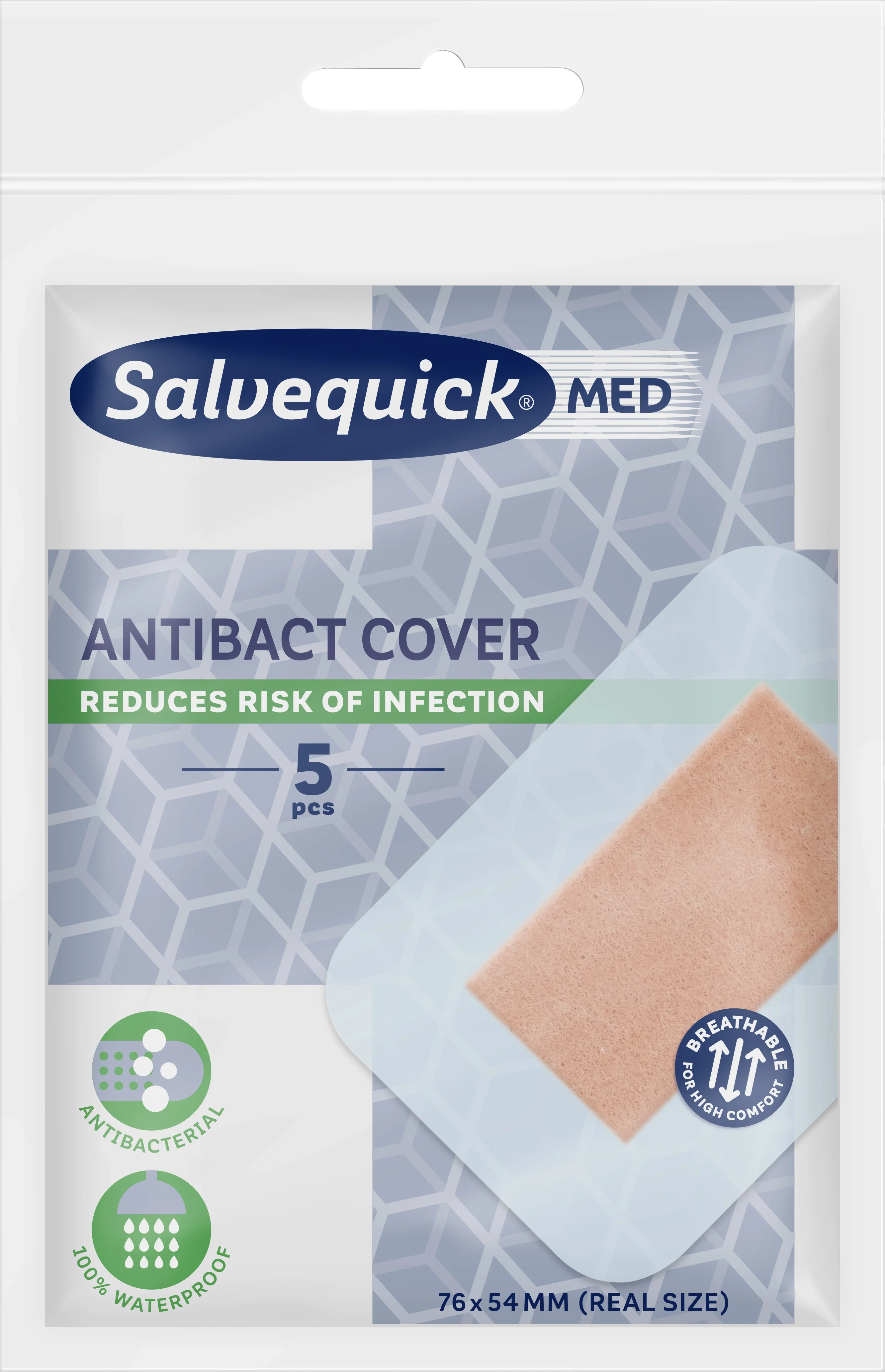 Salvequick MED Antibact Cover 5 st från Salvequick – köp hos Apotek Hjärtat