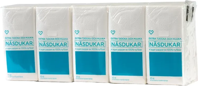Hjärtats Pappersnäsdukar 10x10 st från Hjärtats – köp hos Apotek Hjärtat
