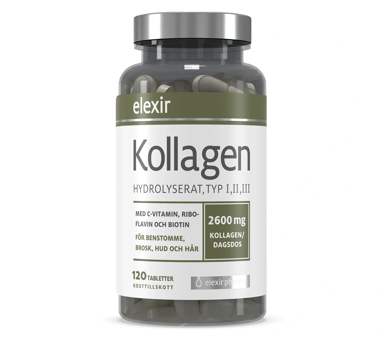 Elexir Pharma Kollagen Hydrolyserat 120 tabletter från Elexir Pharma – köp hos Apotek Hjärtat