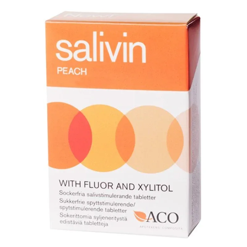 Salivin Peach Sugtablett 50 g från Salivin – köp hos Apotek Hjärtat