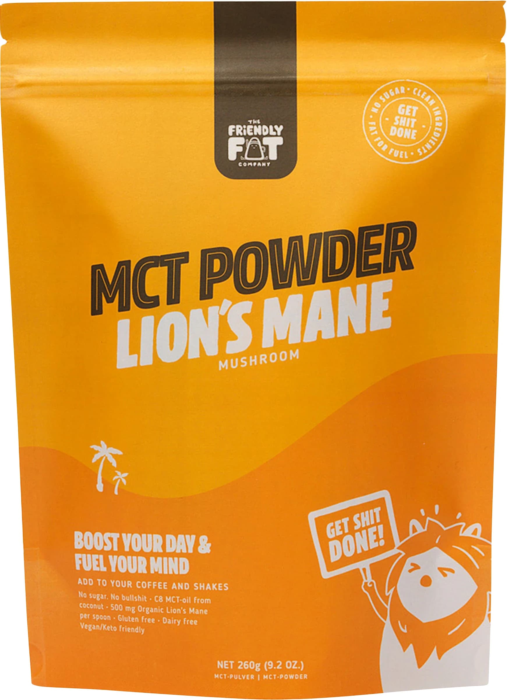 The Friendly Fat Company MCT-pulver Lion's Mane 260 g från The friendly fat company – köp hos Apotek Hjärtat
