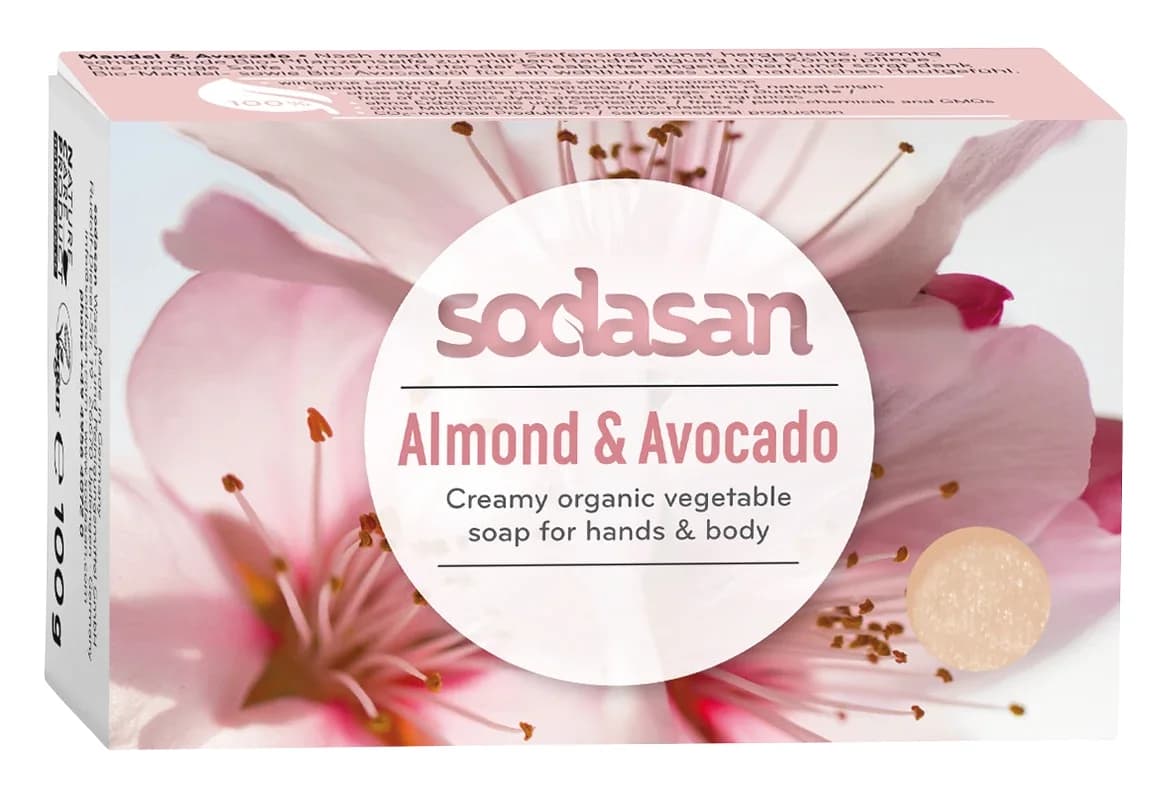 Sodasan Ekologisk Tvål Mandel & Avokado 100 g från Sodasan – köp hos Apotek Hjärtat