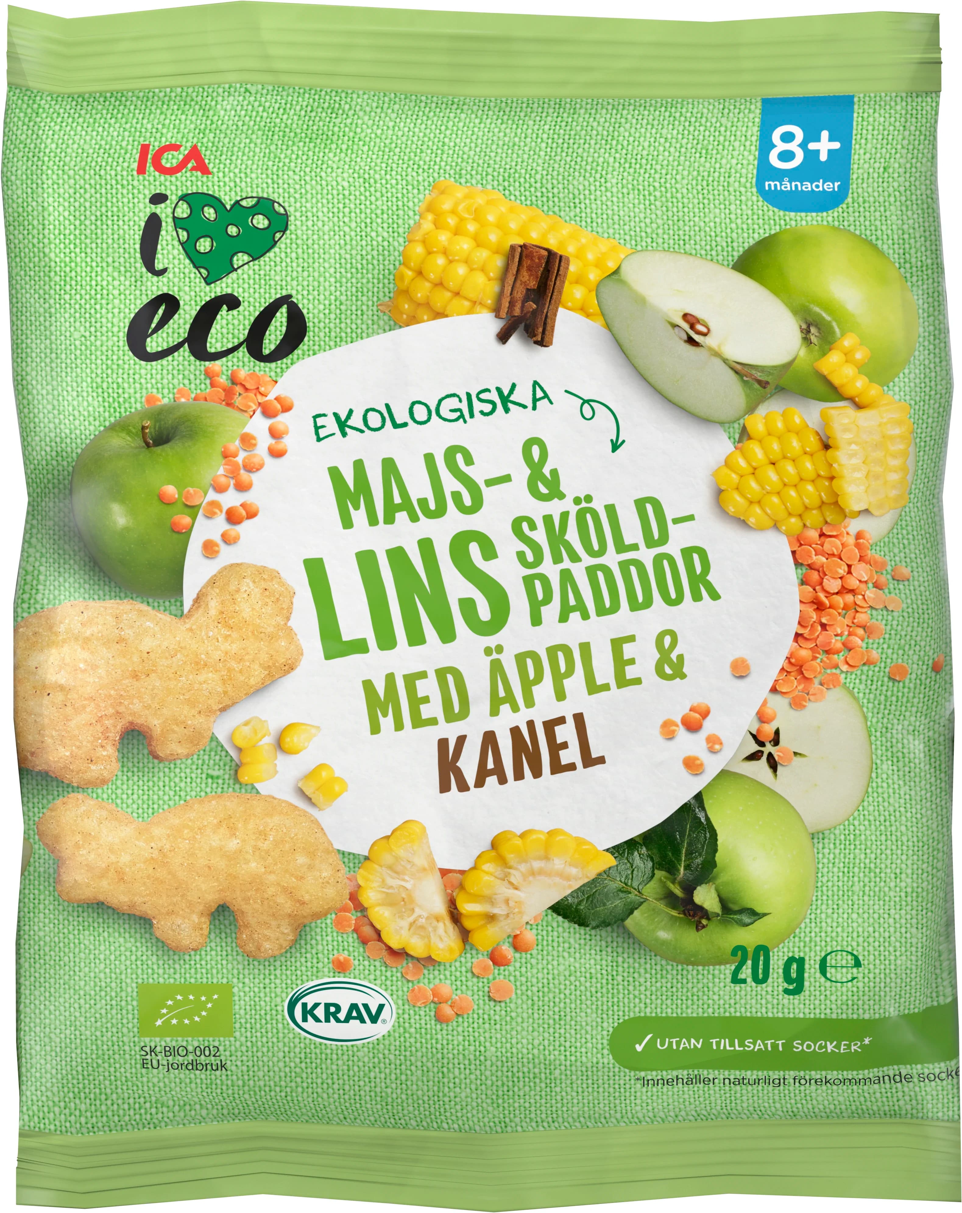 ICA I Love Eco Majs & Linssköldpaddor 20 g från ICA I Love Eco – köp hos Apotek Hjärtat
