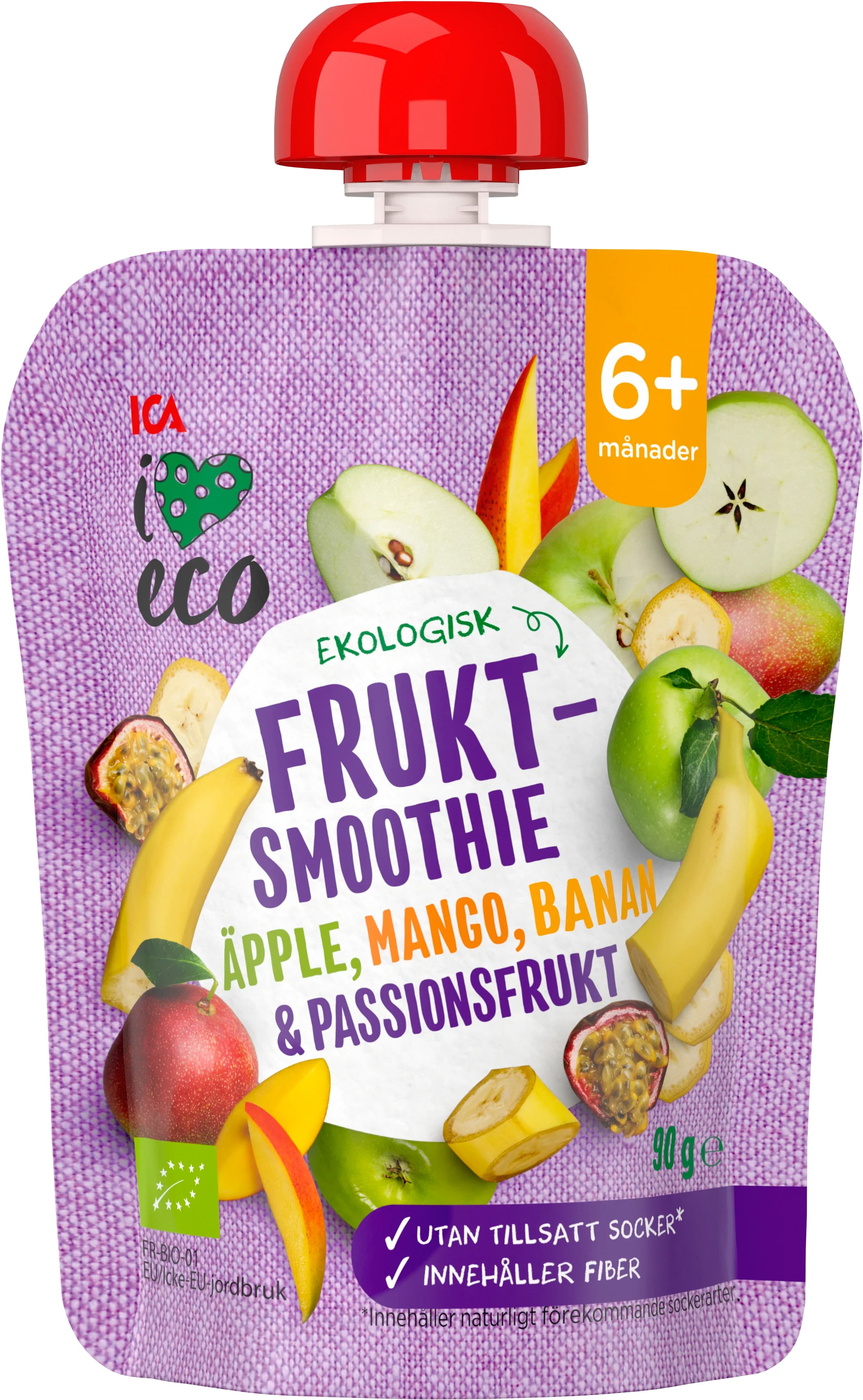 ICA I Love Eco Fruktsmoothie Äpple Mango 90 g från ICA I Love Eco – köp hos Apotek Hjärtat