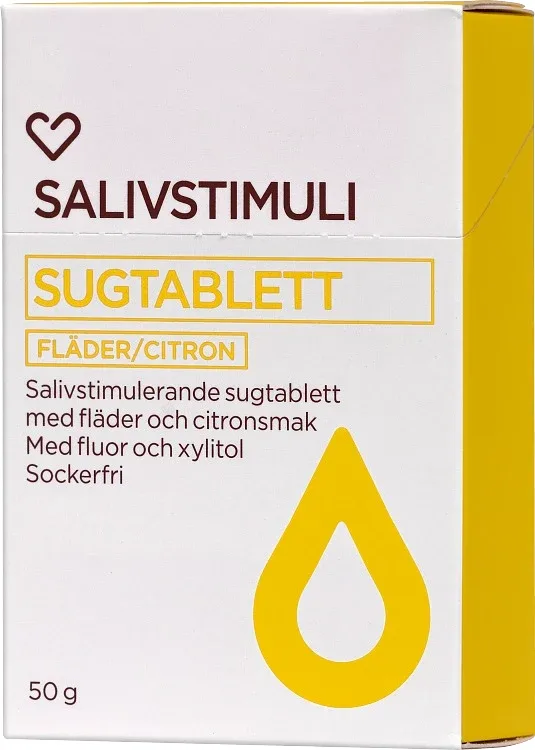 Hjärtats salivstimulerande Sugtablett Fläder/Citron 50 g från Hjärtats – köp hos Apotek Hjärtat