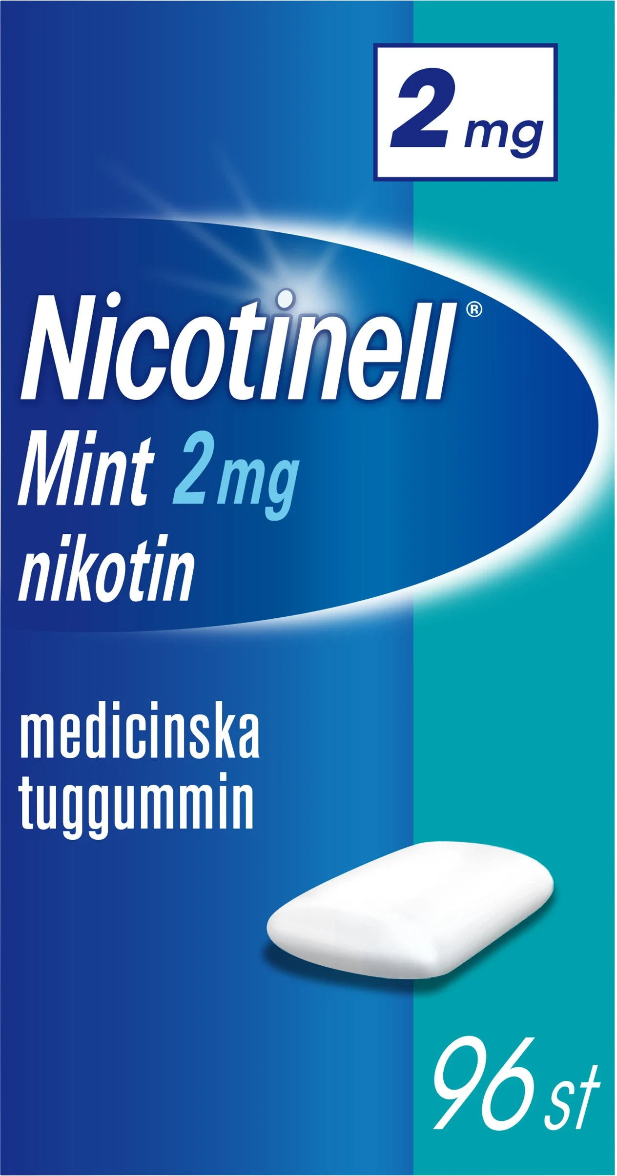 Nicotinell Mint medicinskt tuggummi 2 mg 96 st från Nicotinell – köp hos Apotek Hjärtat