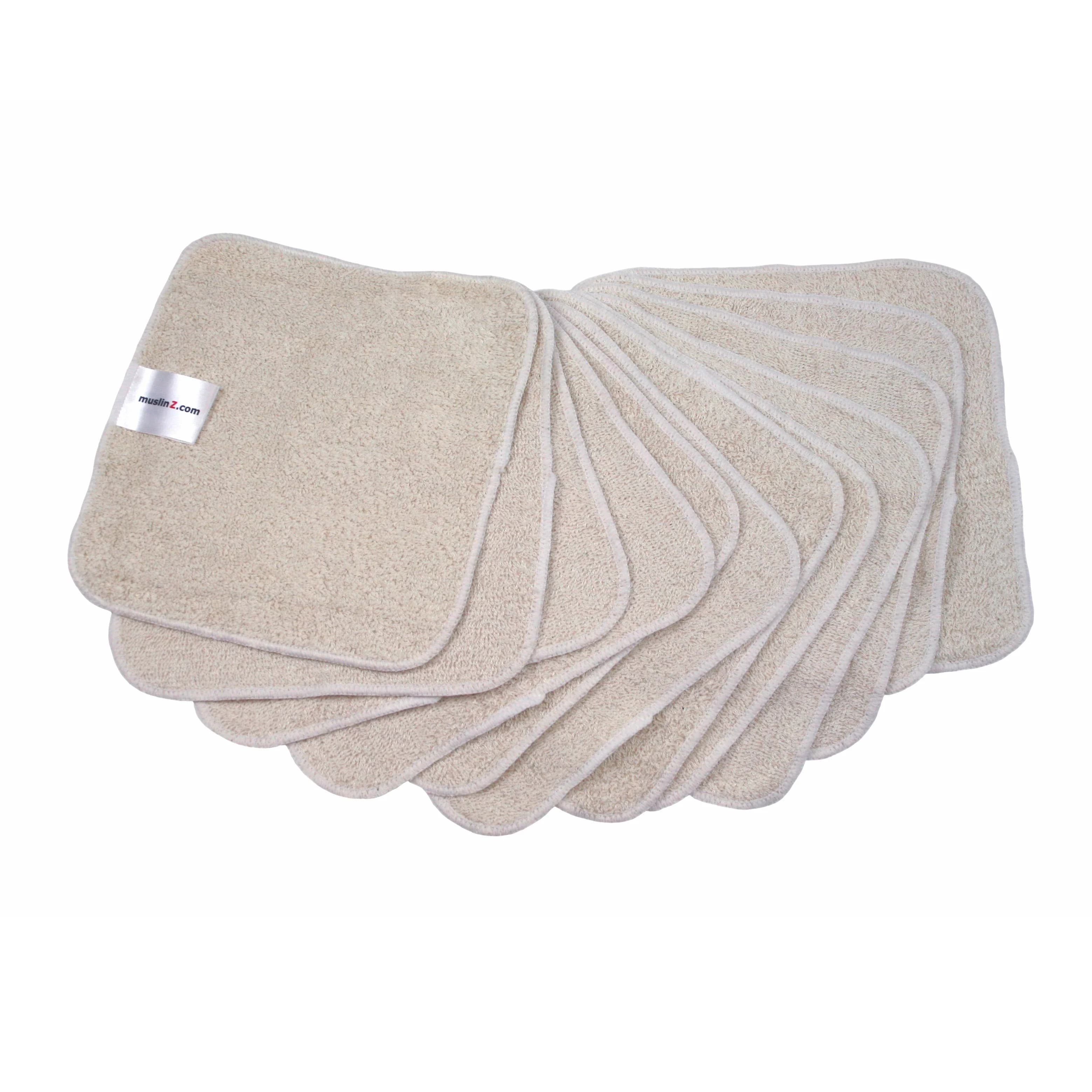 MuslinZ Bamboo Cotton Terry Wipes Unbleached 12-pack från MuslinZ – köp hos Apotek Hjärtat