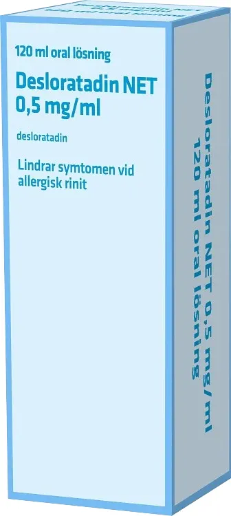 Desloratadin NET Oral lösning 0,5mg/ml Flaska, 120ml från Desloratadin NET – köp hos Apotek Hjärtat