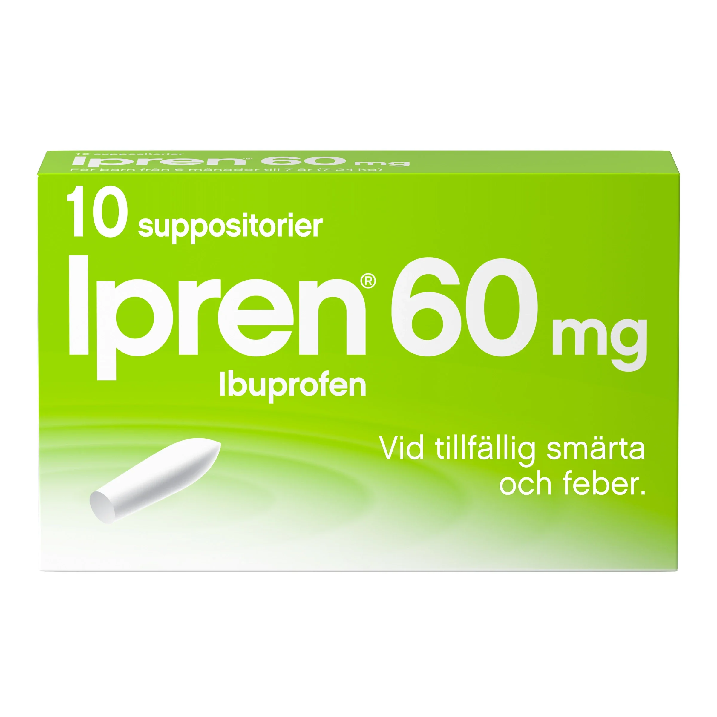 Ipren suppositorium 60 mg 10 st från Ipren – köp hos Apotek Hjärtat
