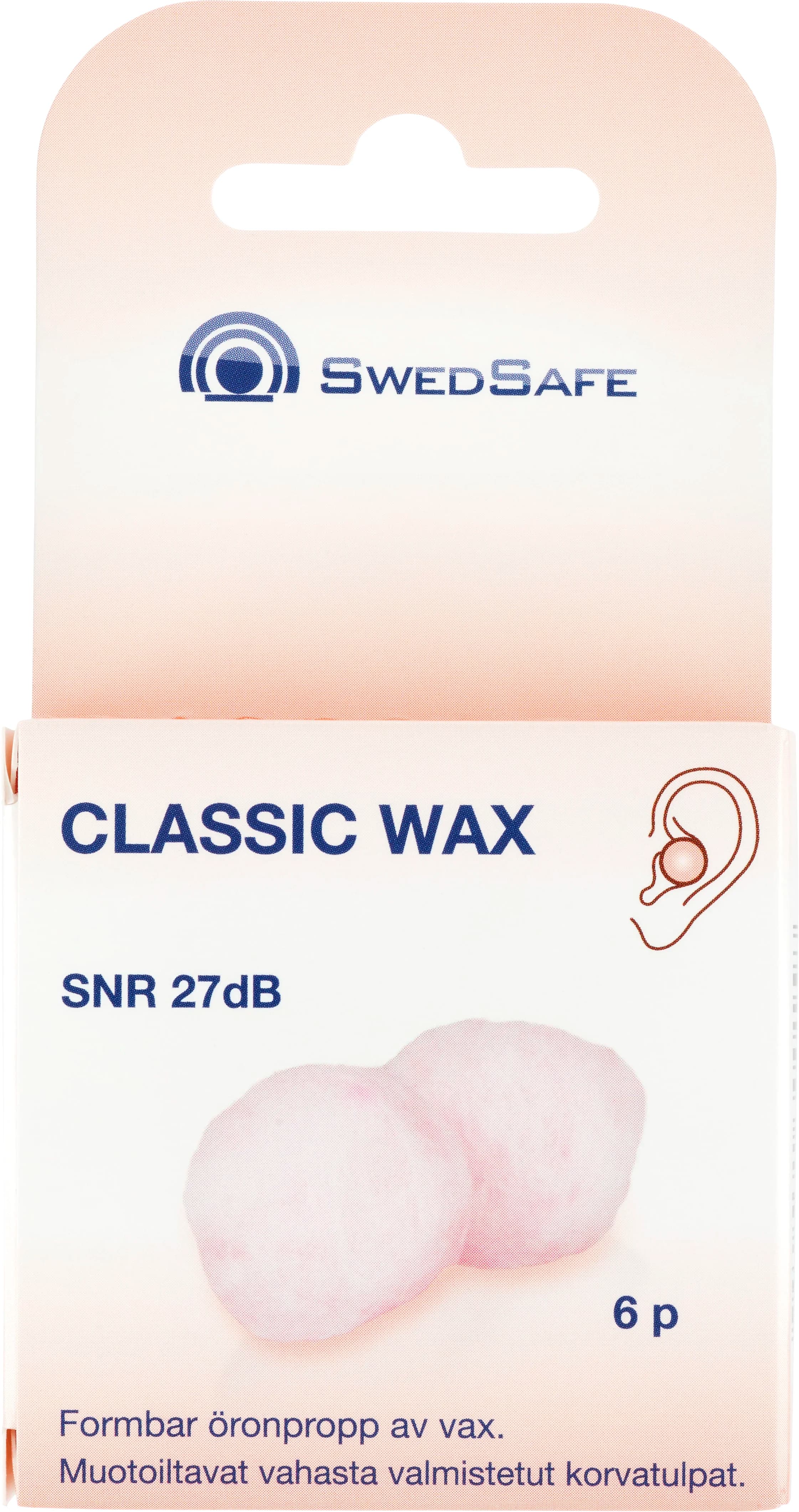 SwedSafe Klassik Vax Öronpropp 6 par från SwedSafe – köp hos Apotek Hjärtat