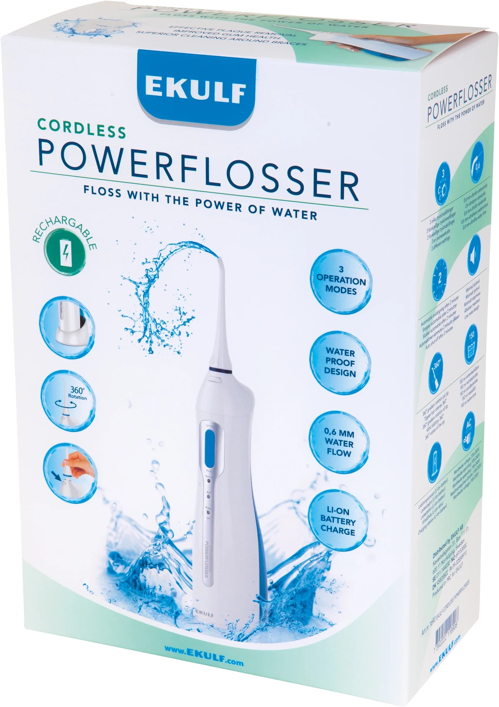 Ekulf PowerFlosser Cordless Mundusch från Ekulf – köp hos Apotek Hjärtat