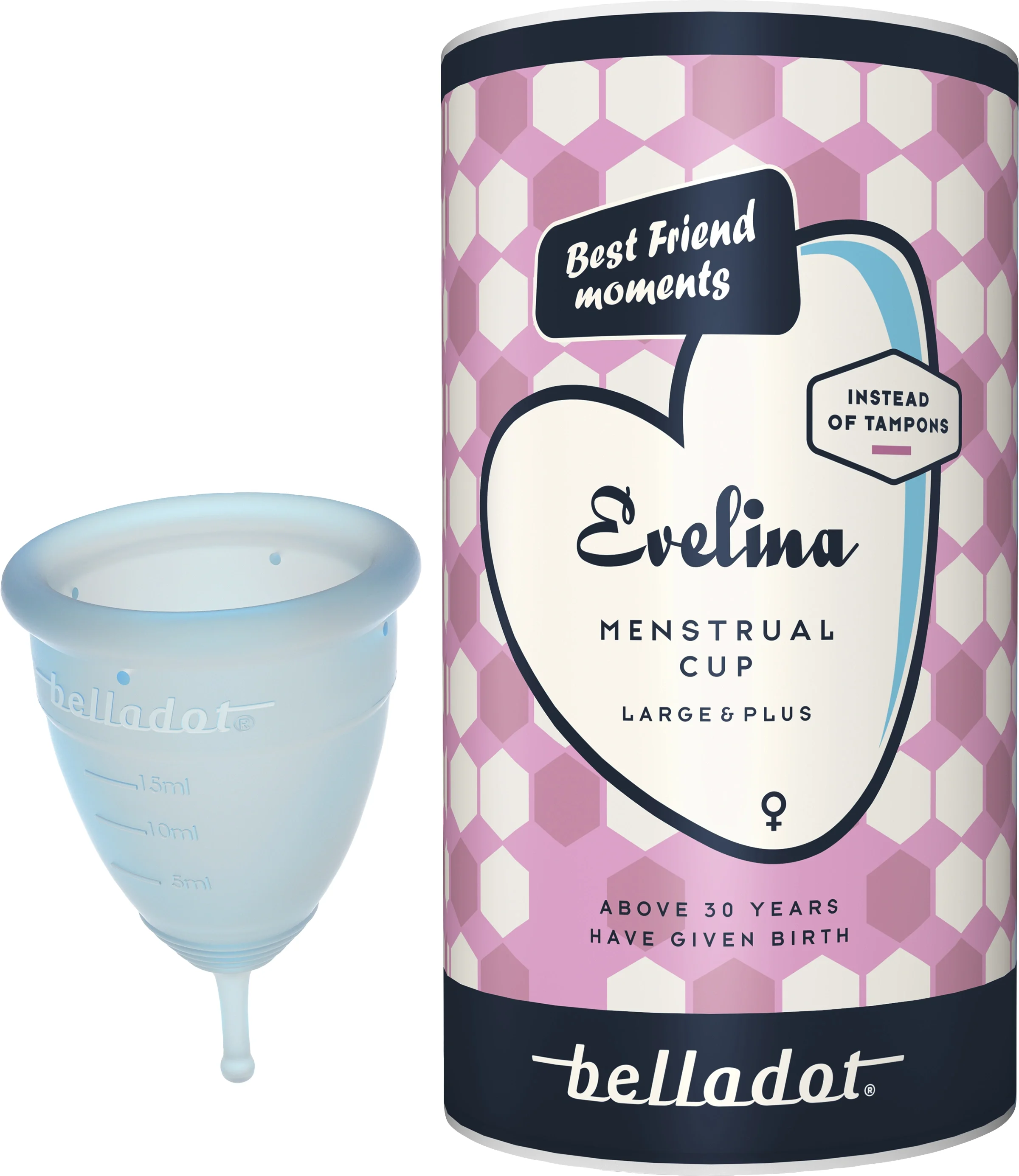Belladot Evelina Menskopp 1 st Large & Plus från Belladot – köp hos Apotek Hjärtat