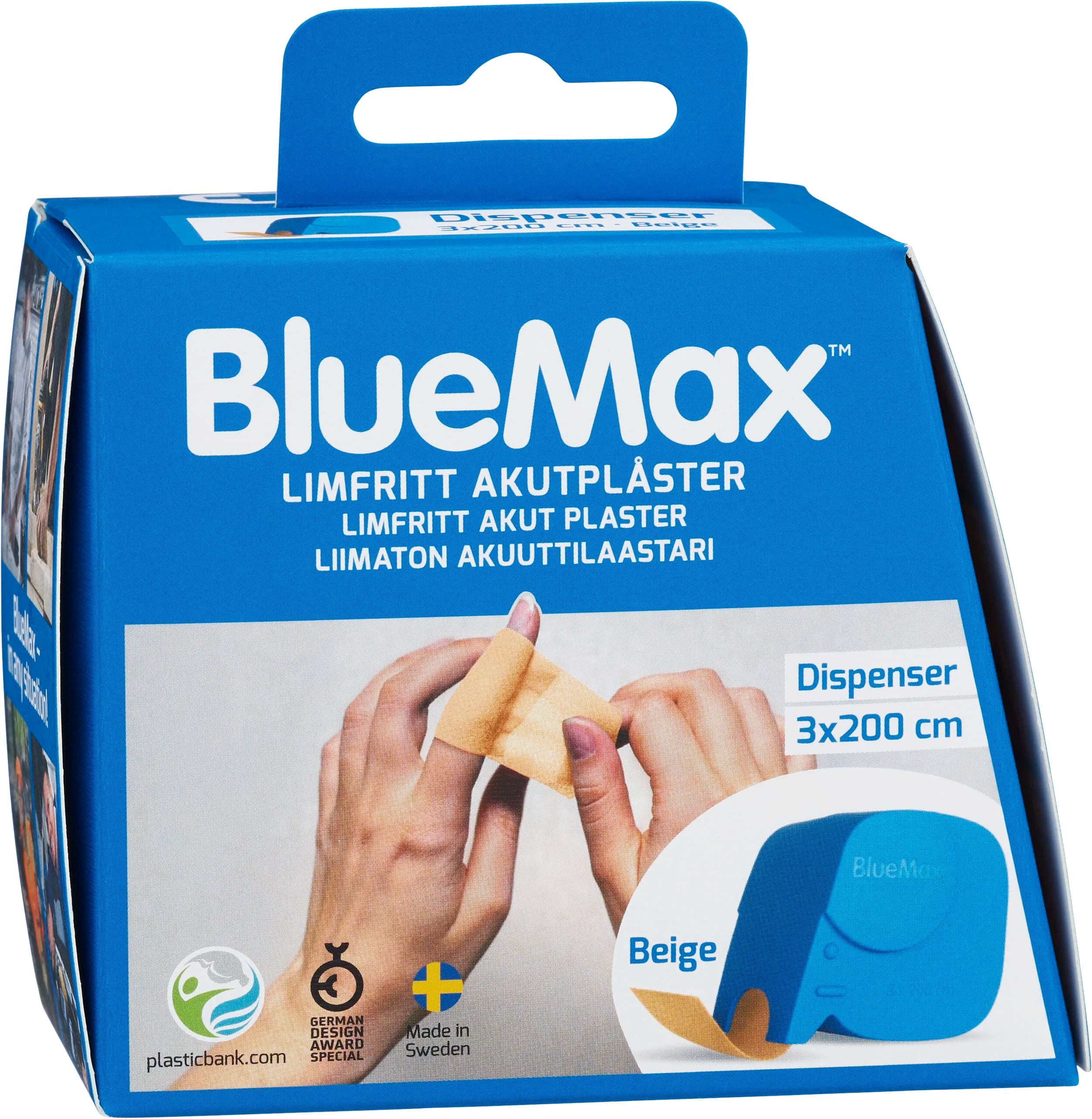BlueMax-II Dispenser Limfritt Akutplåster 3cmx200cm 1st från BlueMax – köp hos Apotek Hjärtat