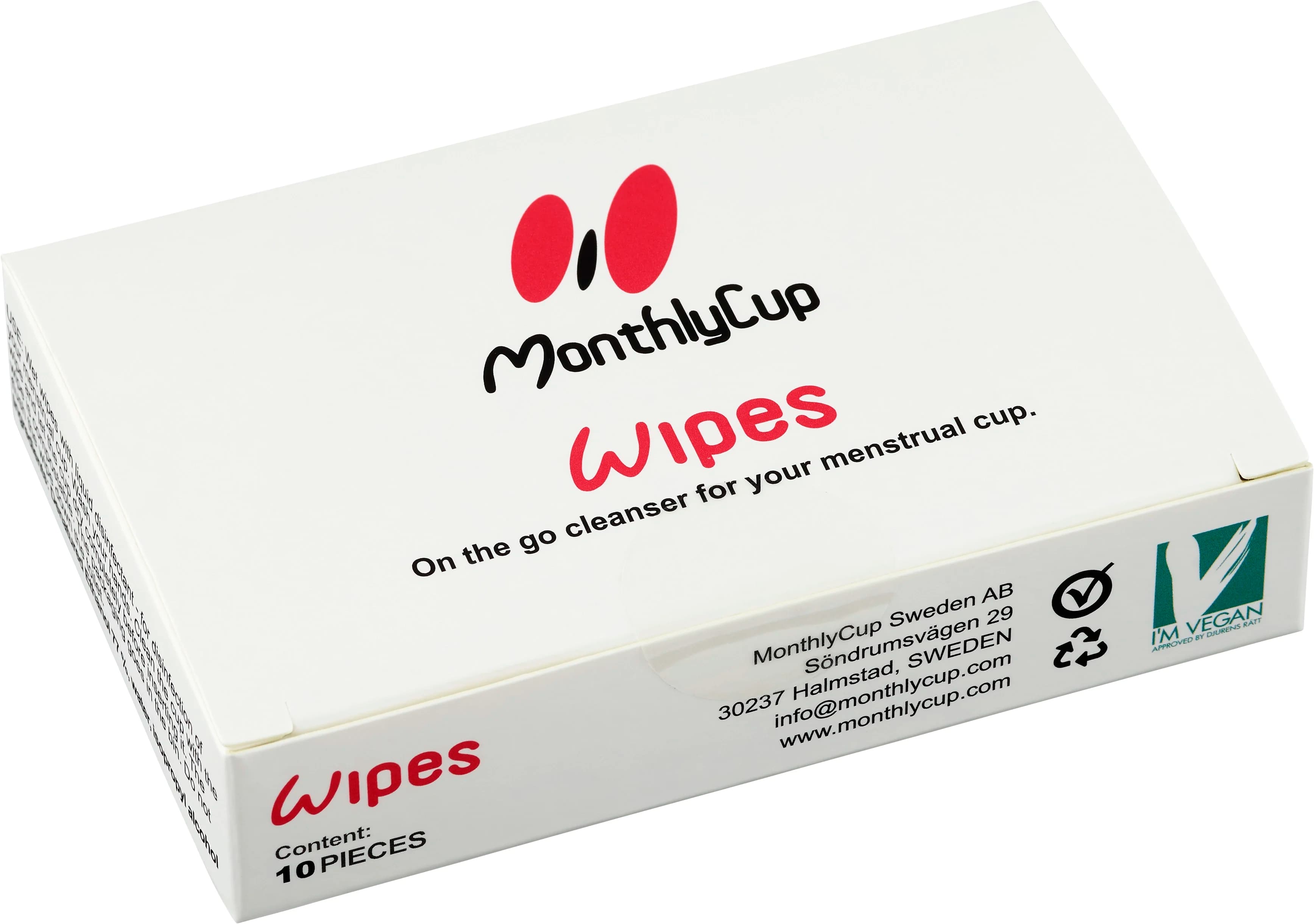 MonthlyCup Wipes 10 st från MonthlyCup – köp hos Apotek Hjärtat