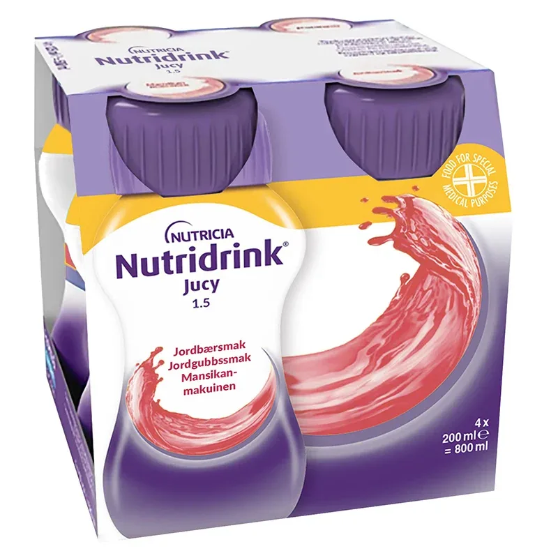 Nutridrink Jucy Jordgubb 4x200 ml från Nutridrink – köp hos Apotek Hjärtat