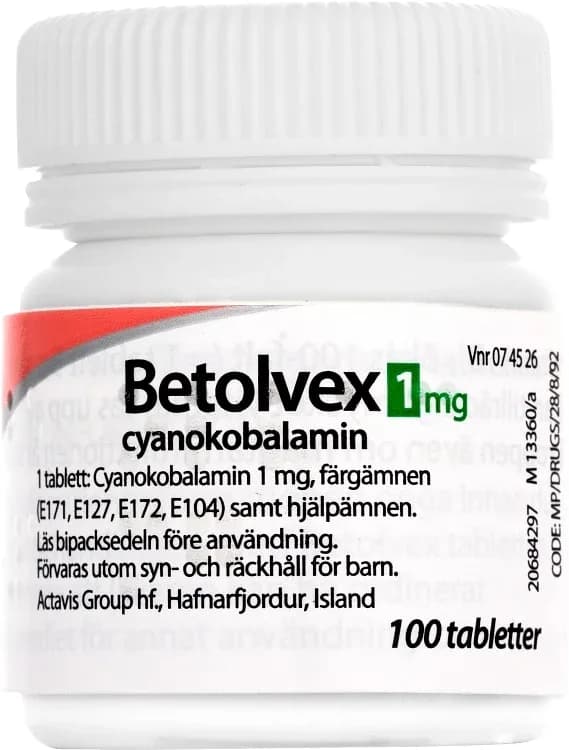 Betolvex filmdragerad tablett 1 mg 100 st från Betolvex – köp hos Apotek Hjärtat