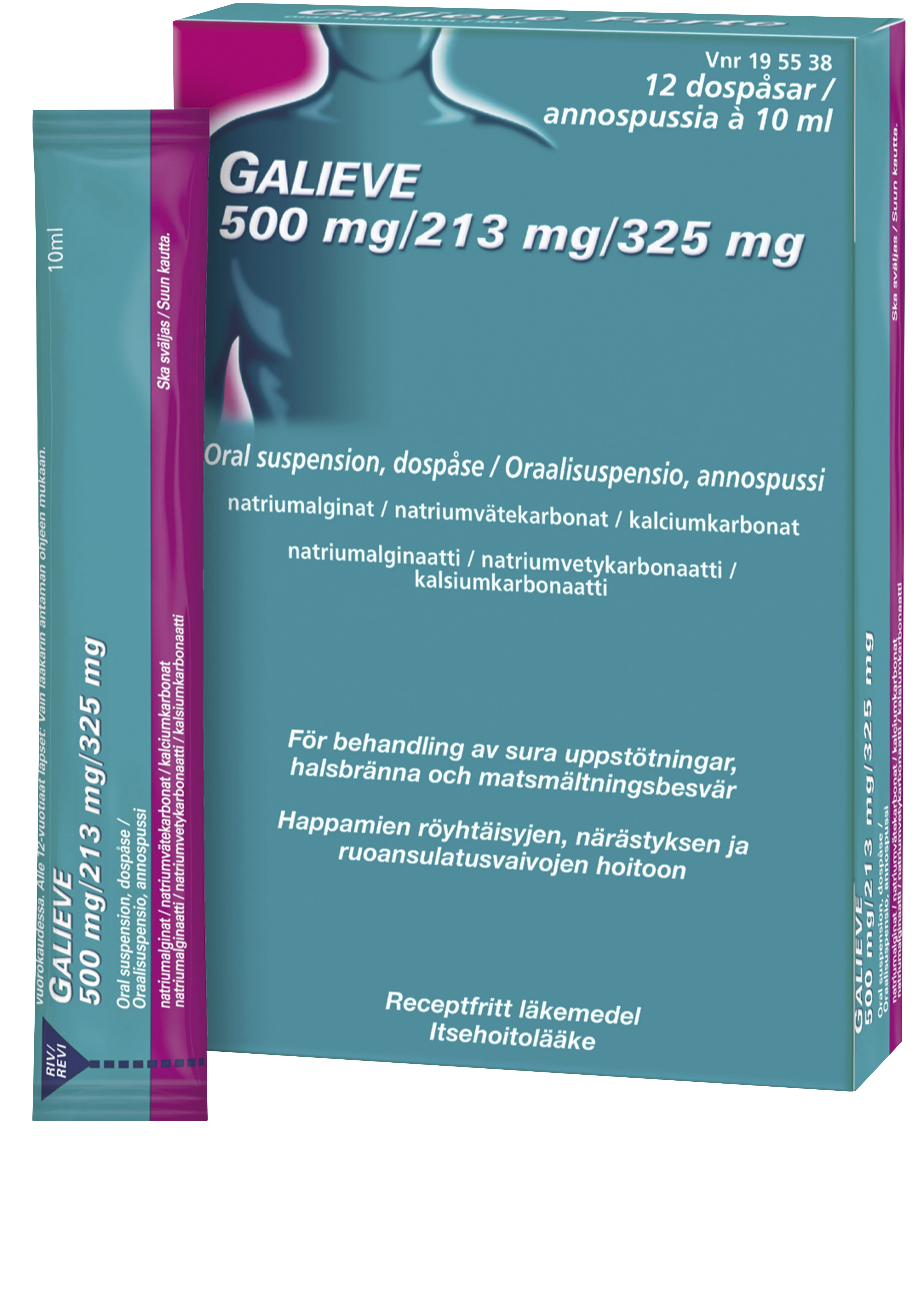 Galieve Oral suspension i dospåse 500mg/213mg/325mg Dospåse, 12st från Galieve – köp hos Apotek Hjärtat