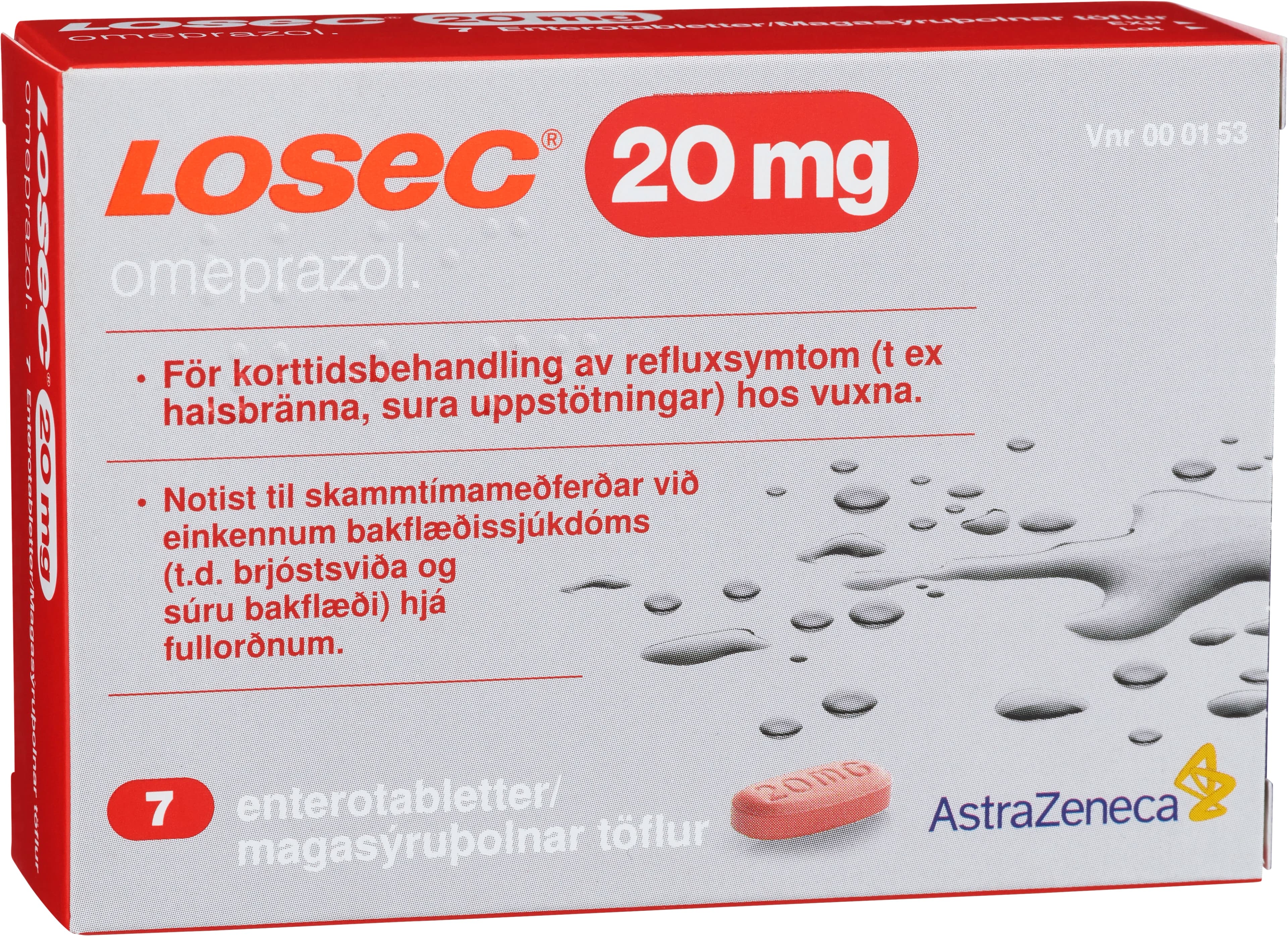 Losec enterotablett 20 mg 7 st från Losec – köp hos Apotek Hjärtat