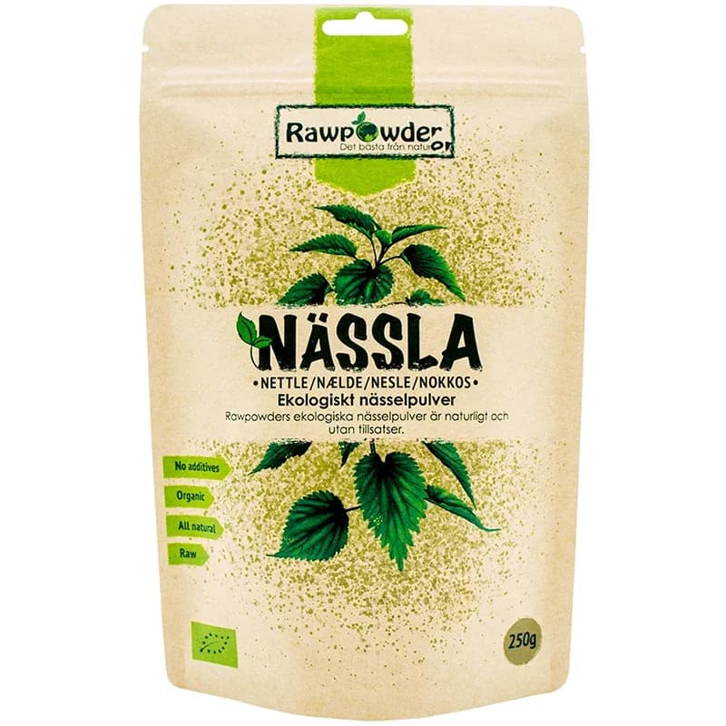 Rawpowder Nässelpulver 250 g från Rawpowder – köp hos Apotek Hjärtat