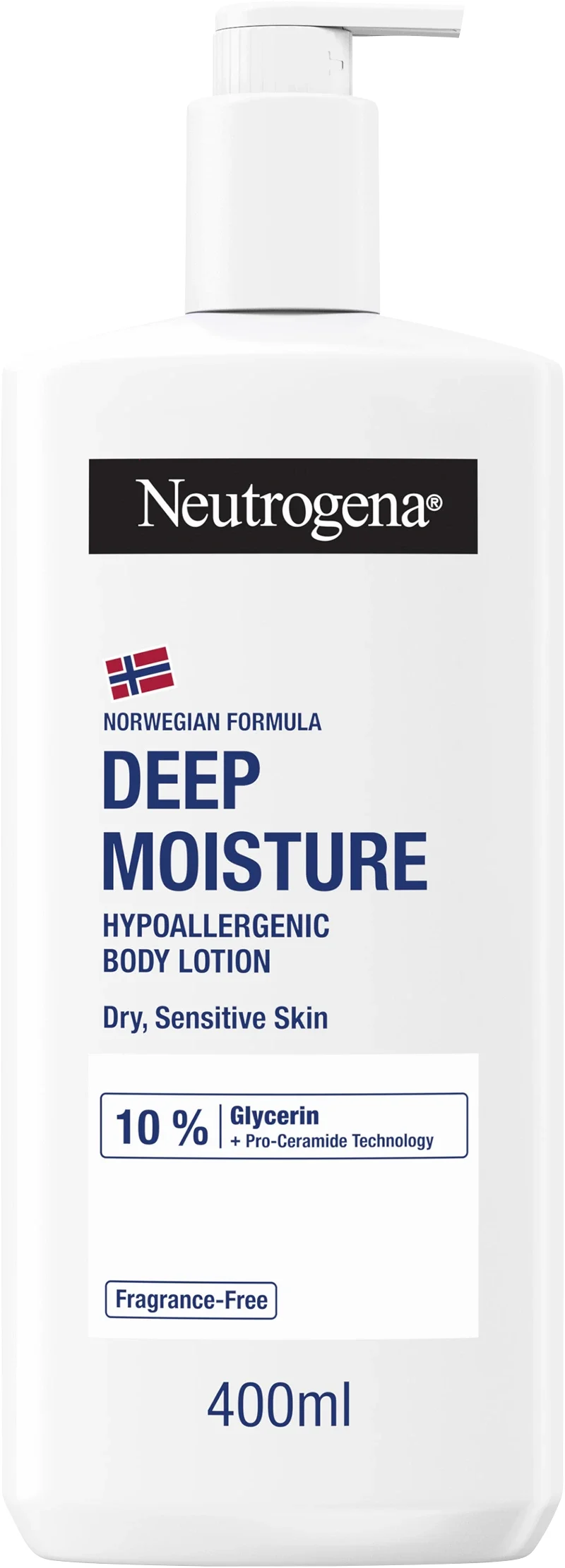 Neutrogena Norwegian Formula Deep Moisture Hypoallergenic Body Lotion 400 ml från Neutrogena – köp hos Apotek Hjärtat