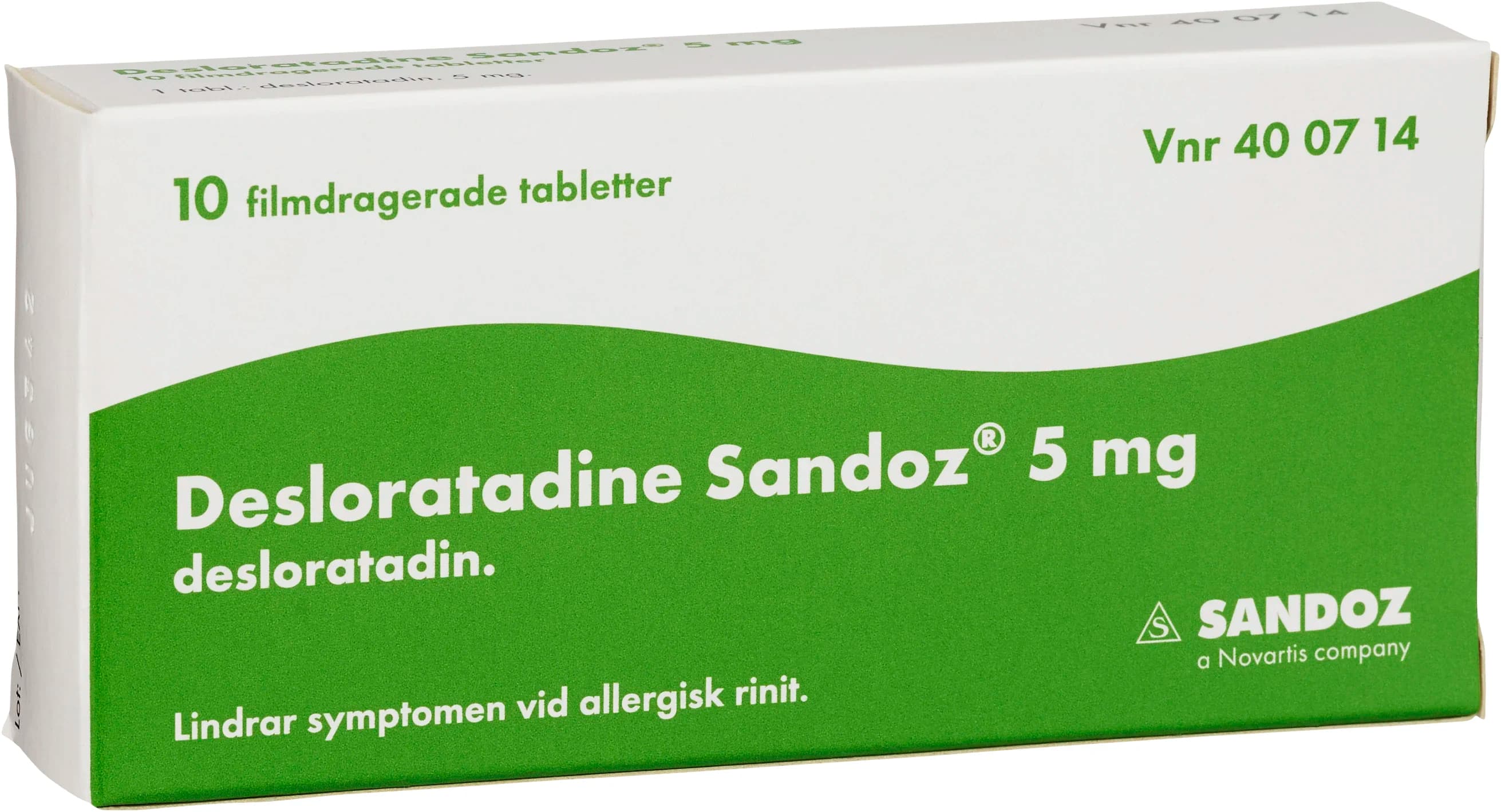 Desloratadine Sandoz filmdragerad tablett 5 mg 10 st från Sandoz – köp hos Apotek Hjärtat
