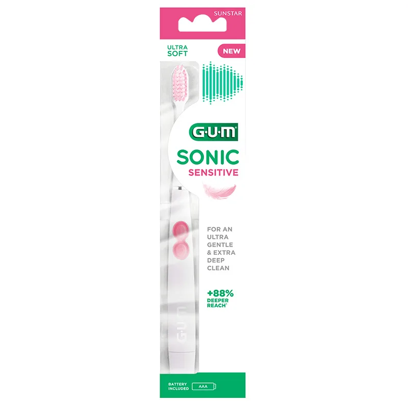 GUM SONIC SENSITIVE Batteritandborste från GUM – köp hos Apotek Hjärtat