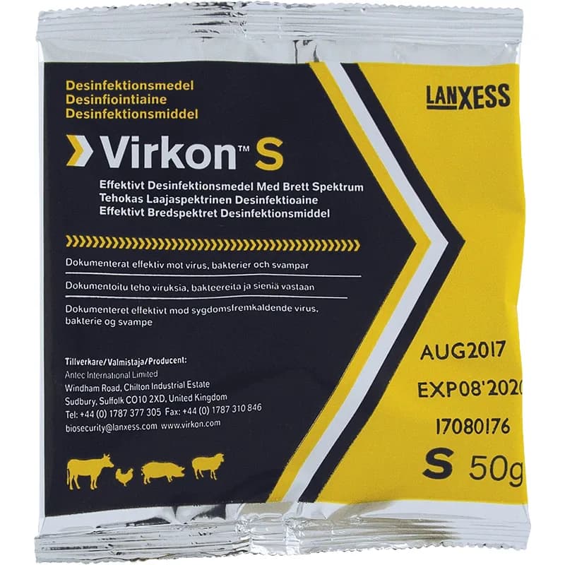 Virkon S desinfektionsmedel pulver 50 g från Virkon S – köp hos Apotek Hjärtat