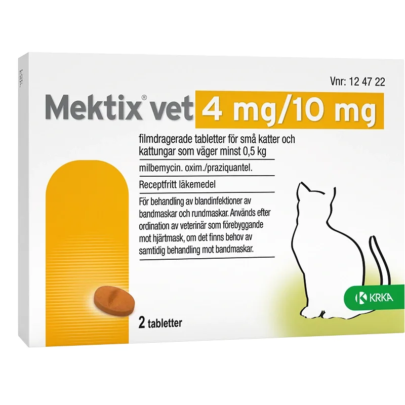 Mektix vet Filmdragerad tablett 4mg/10mg Blister, 2tabletter från Mektix vet – köp hos Apotek Hjärtat