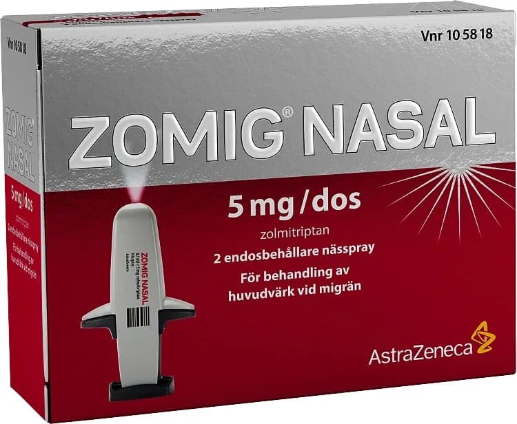 Zomig Nasal nässpray 5 mg/dos 2 doser från Zomig – köp hos Apotek Hjärtat
