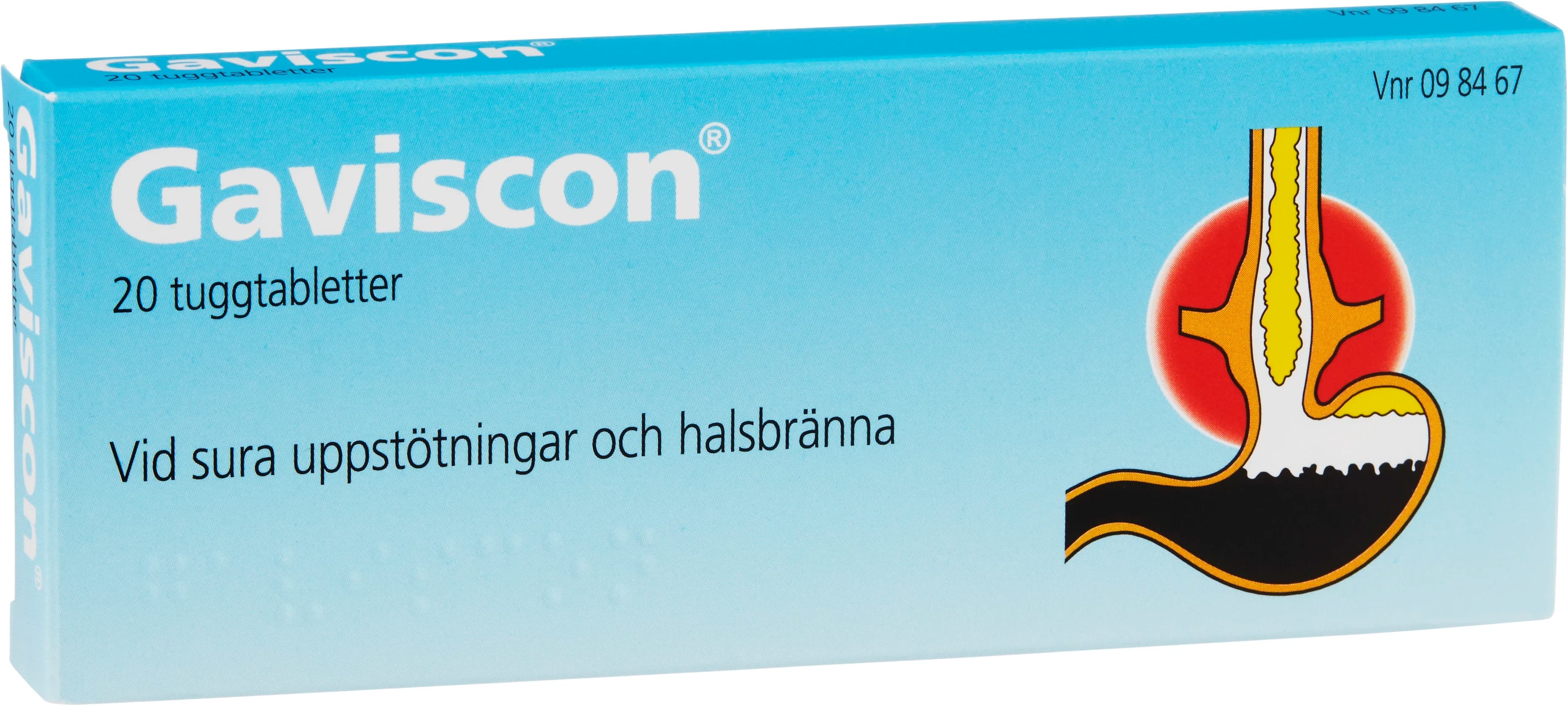 Gaviscon tuggtablett 20 st från Gaviscon – köp hos Apotek Hjärtat