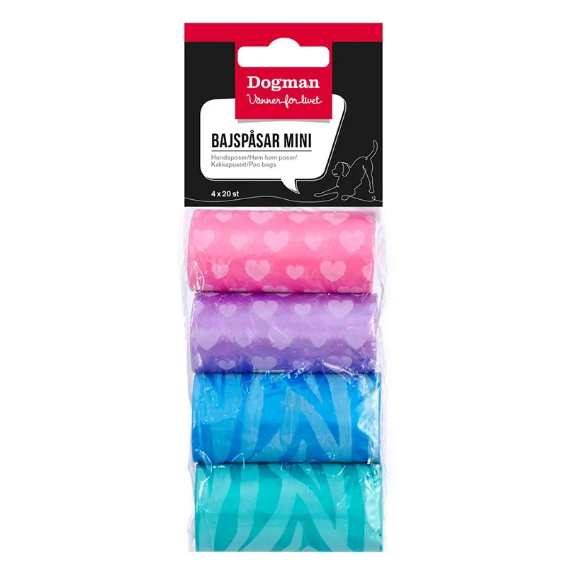 Dogman Bajspåsar Mixade 4x20-pack från Dogman – köp hos Apotek Hjärtat