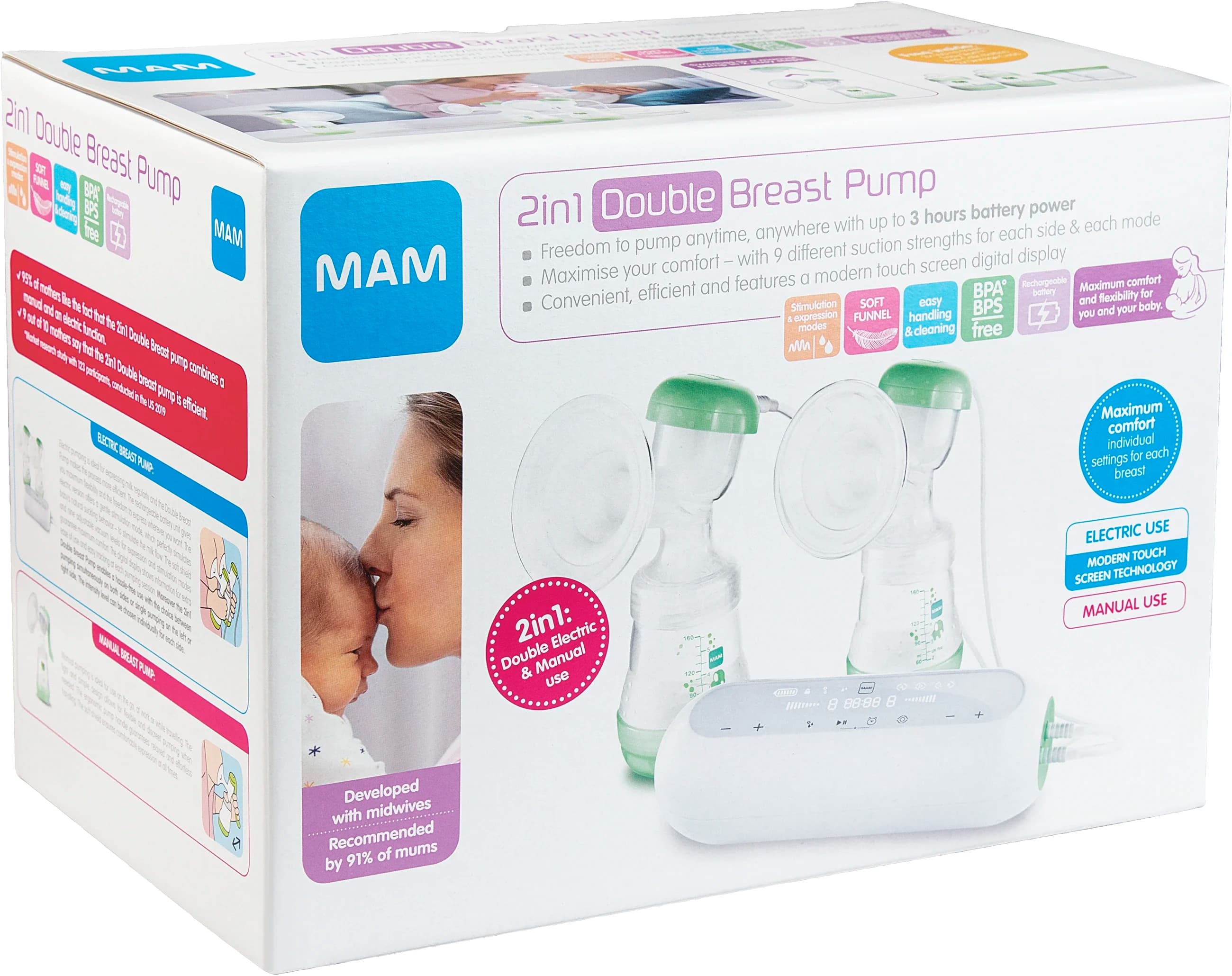 MAM 2 in 1 Double Electric Breast Pump från MAM – köp hos Apotek Hjärtat