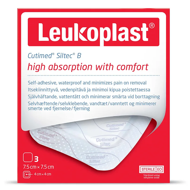 Leukoplast Cutimed Siltec B 7,5x7,5 cm 3 st från Leukoplast – köp hos Apotek Hjärtat