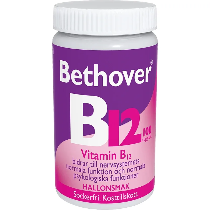 Bethover B12 sugtabletter 100 st från Bethover – köp hos Apotek Hjärtat