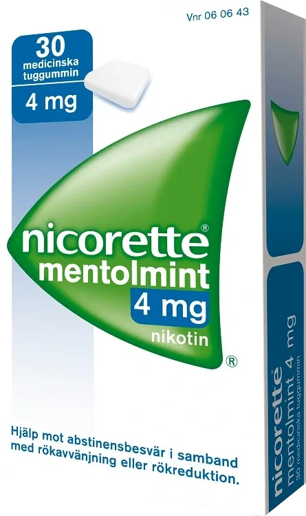 Nicorette mentolmint medicinskt tuggummi från Nicorette – köp hos Apotek Hjärtat